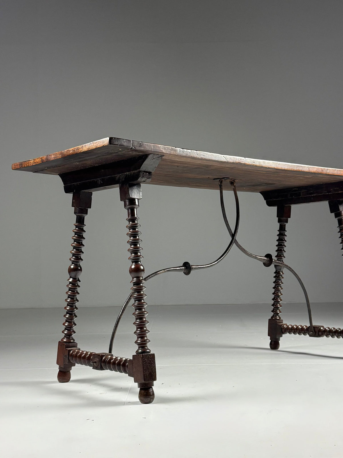 Spanish Walnut Console Table or Writing Table, 18th Century, photo 16