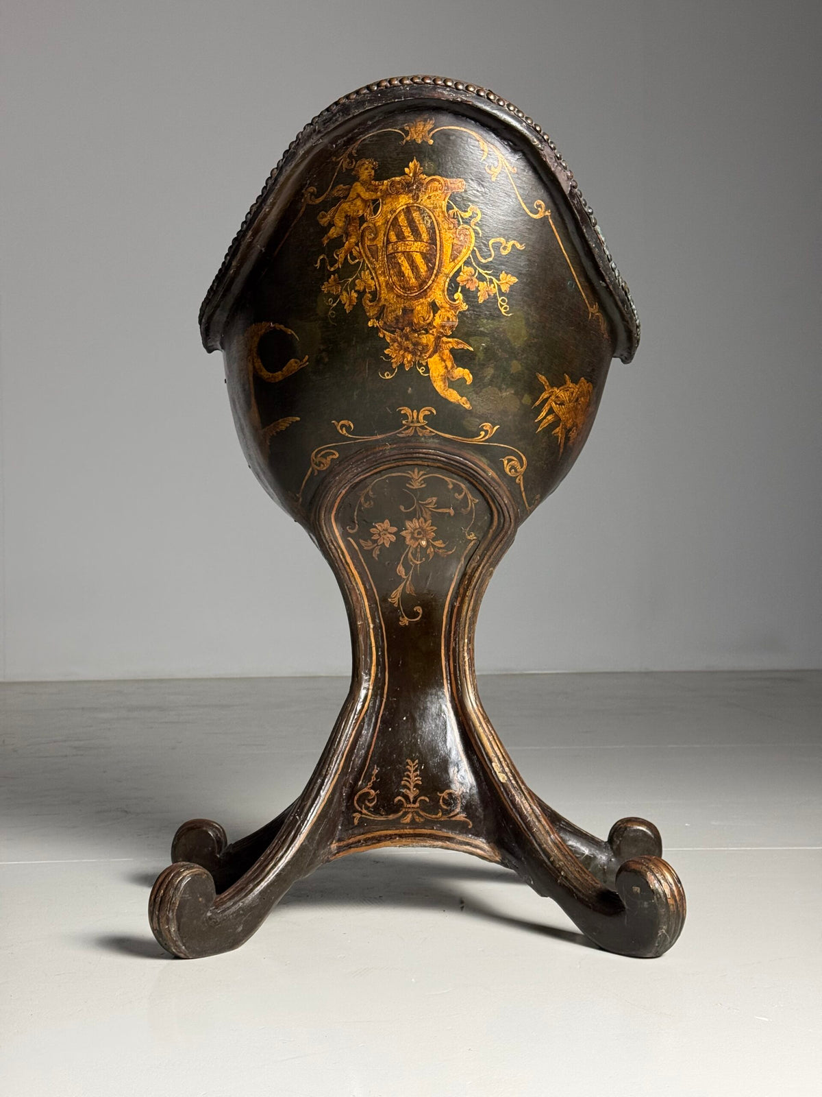 Venetian Gondola Chair with Original Polychrome, 18th Century, photo 1
