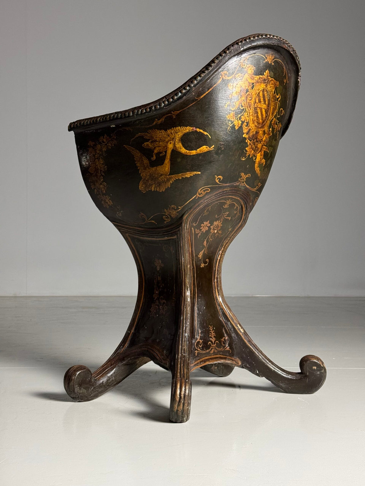 Venetian Gondola Chair with Original Polychrome, 18th Century, photo 22