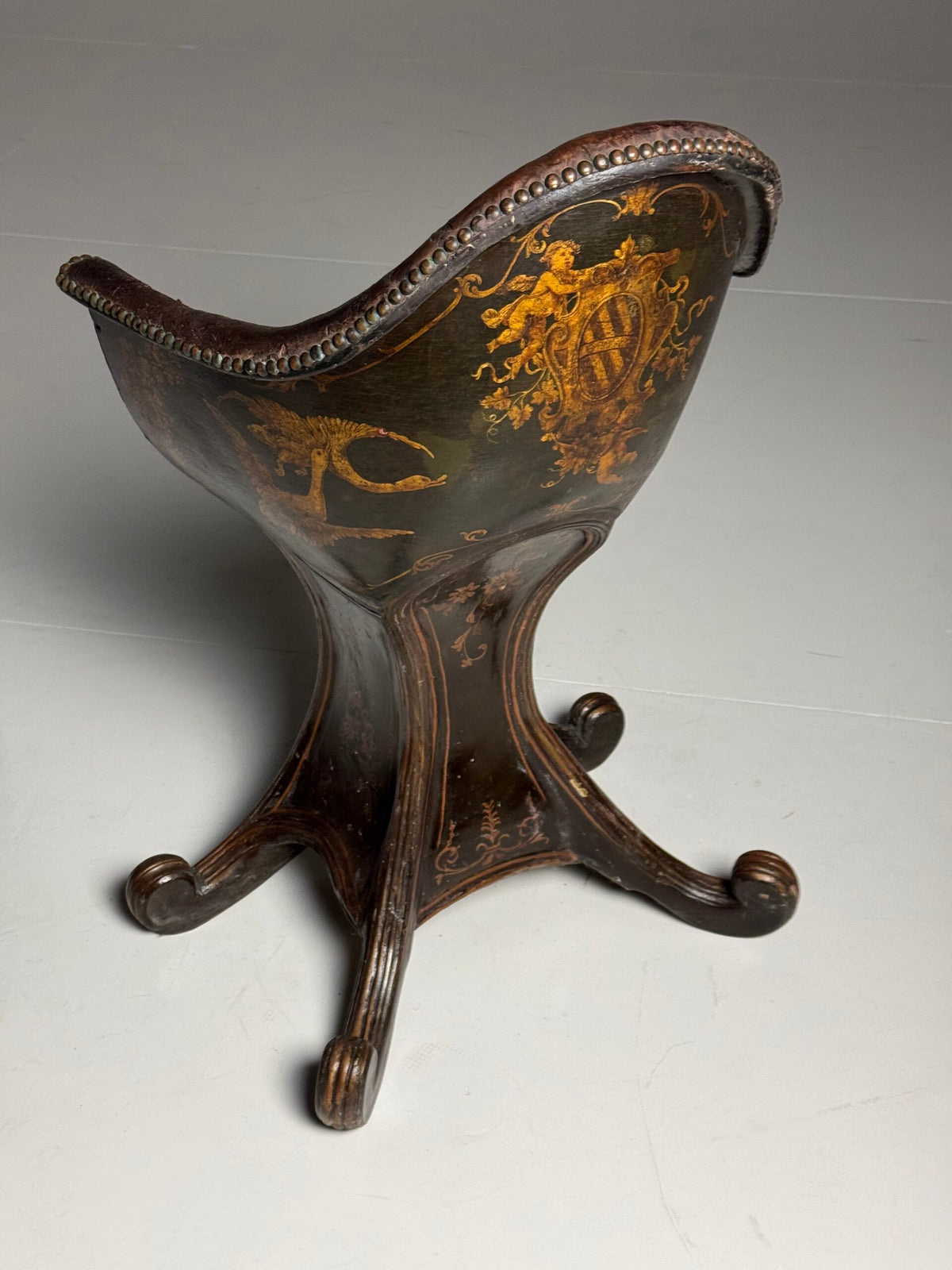 Venetian Gondola Chair with Original Polychrome, 18th Century, photo 19