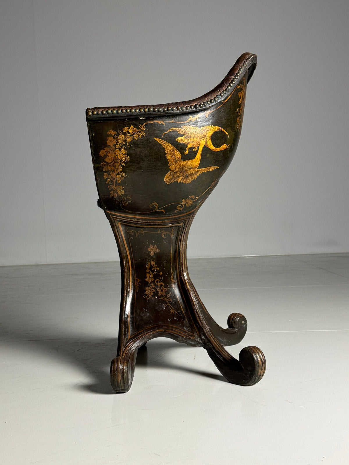 Venetian Gondola Chair with Original Polychrome, 18th Century, photo 18