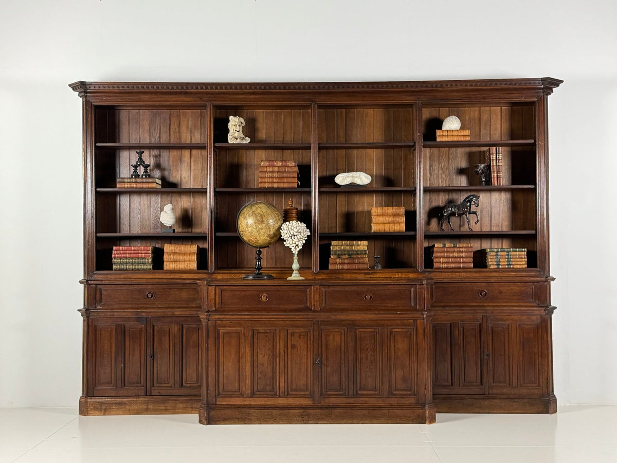 Giant Belgian Oak Library Bookcase, 1950s to 1960s, photo 31