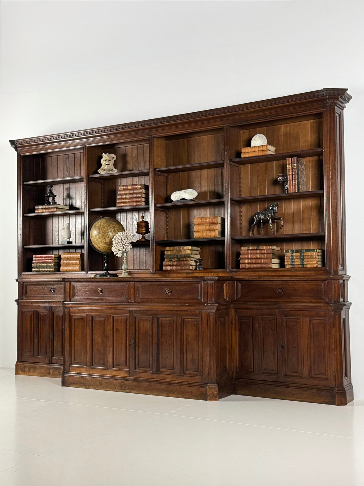 Giant Belgian Oak Library Bookcase, 1950s to 1960s, photo 32