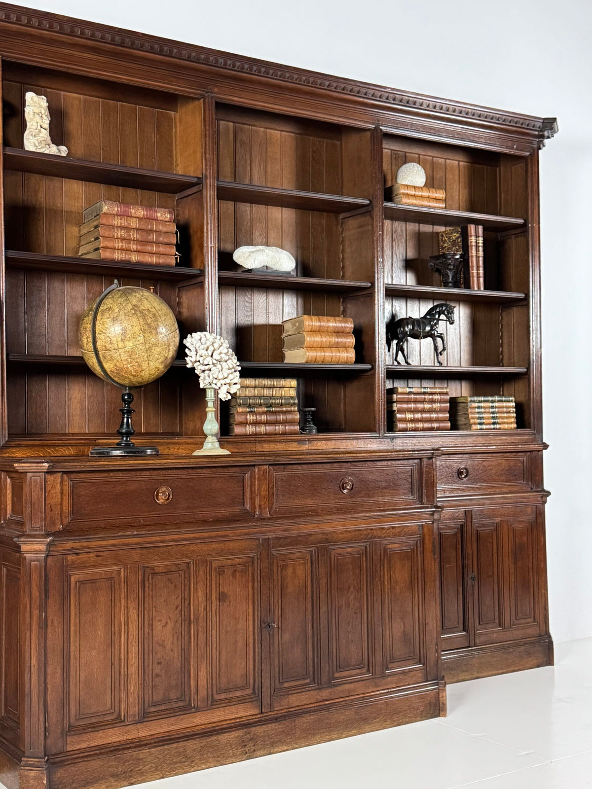 Giant Belgian Oak Library Bookcase, 1950s to 1960s, photo 34