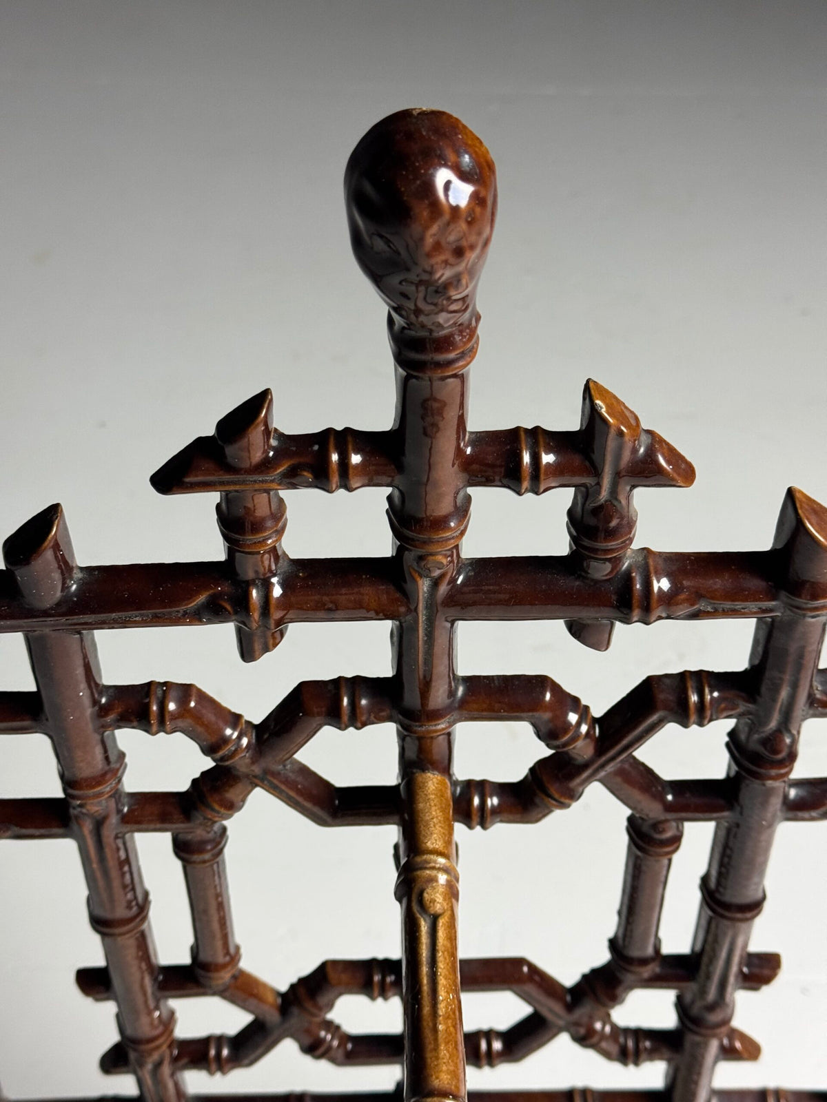 Cast Iron Faux Bamboo Umbrella Stand, c. 1900, photo 9