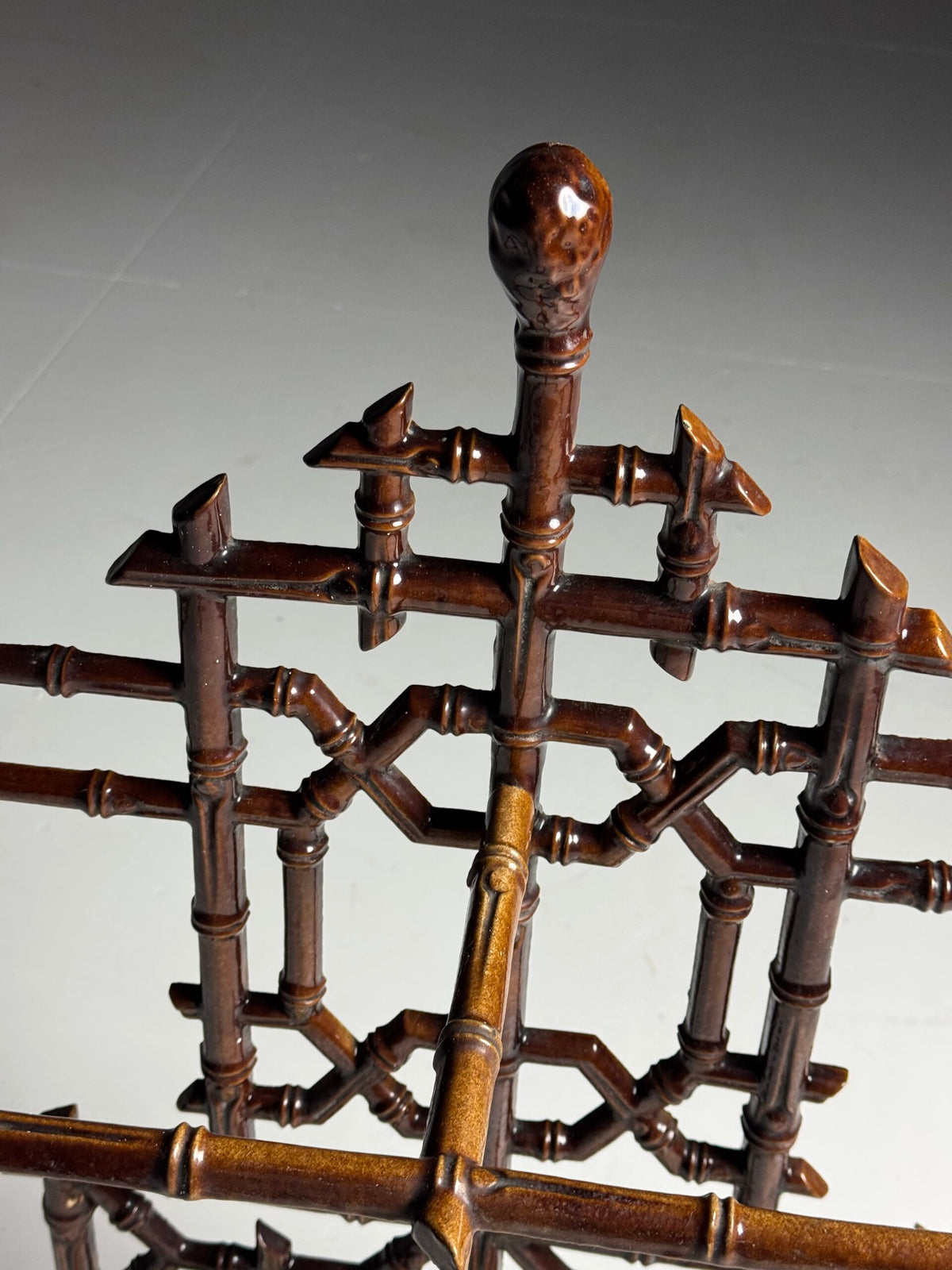 Cast Iron Faux Bamboo Umbrella Stand, c. 1900, photo 8