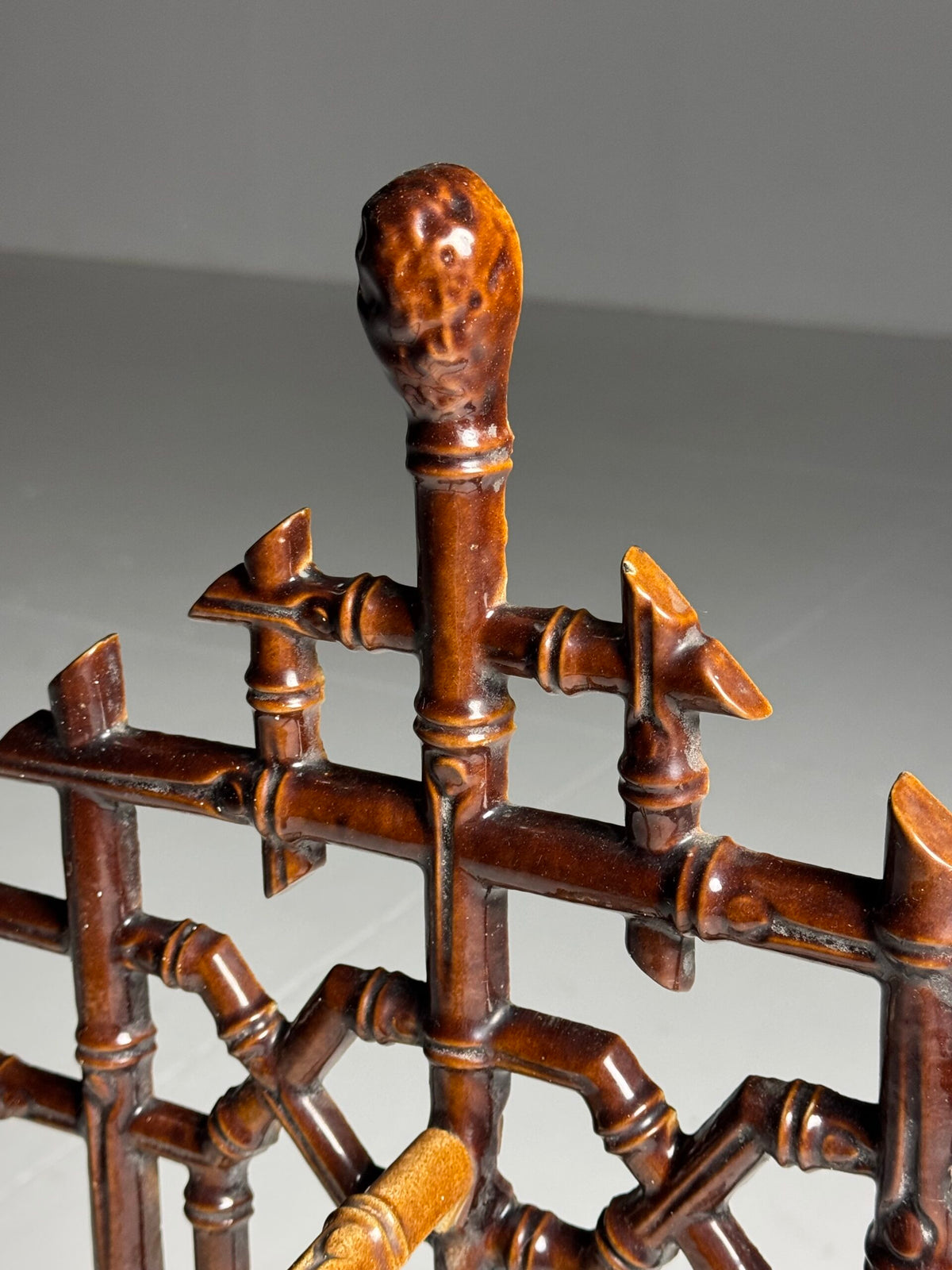 Cast Iron Faux Bamboo Umbrella Stand, c. 1900, photo 3