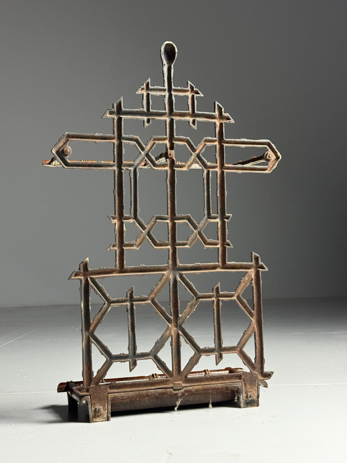 Cast Iron Faux Bamboo Umbrella Stand, c. 1900, photo 2