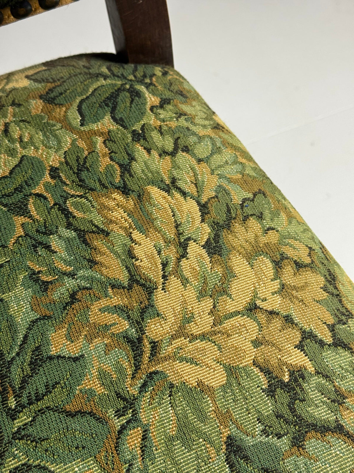 Set of Six Os de Mouton Dining Chairs, Aubusson Style Fabric, photo 24