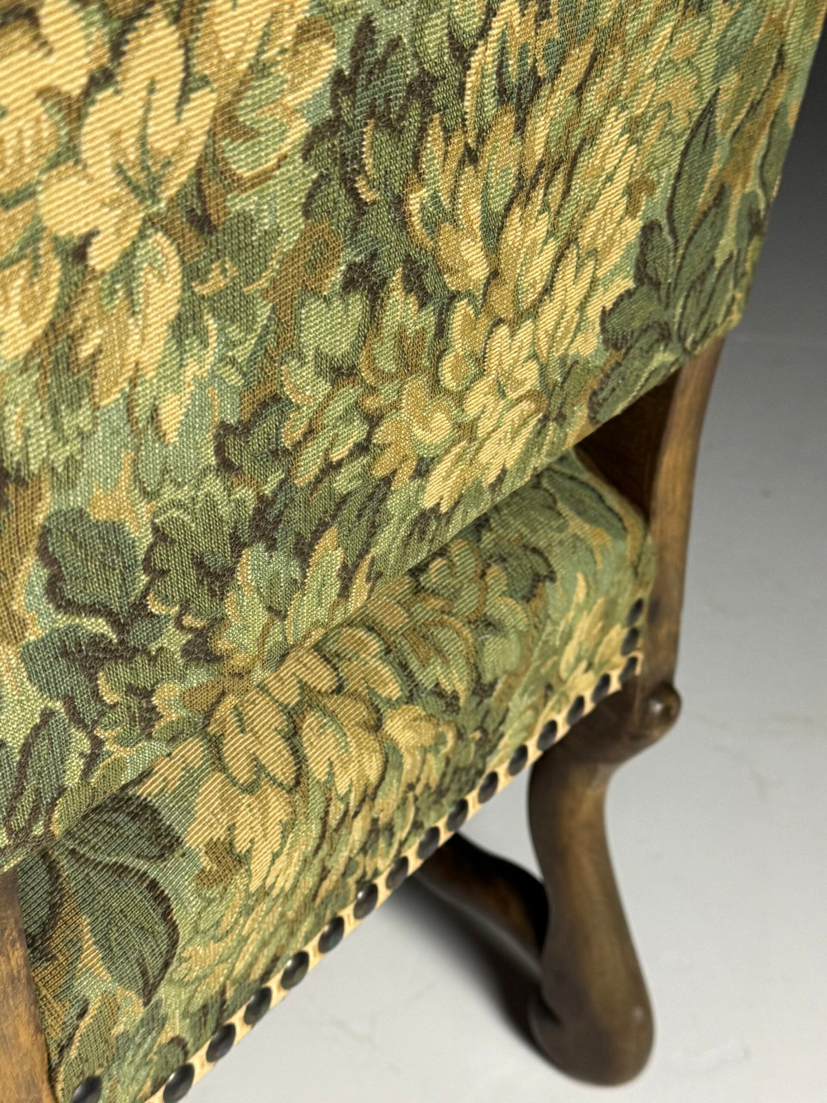Set of Six Os de Mouton Dining Chairs, Aubusson Style Fabric, photo 13