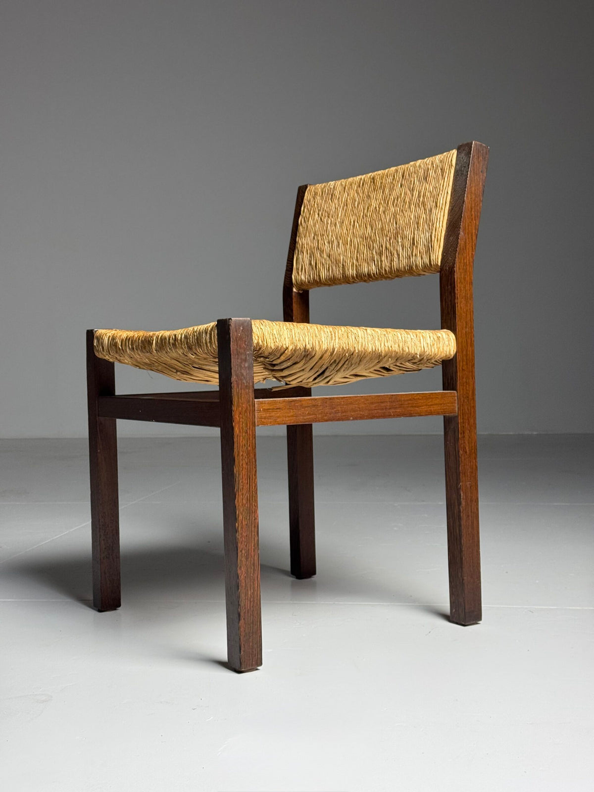 Set of Six Martin Visser Dining Chairs with Rush Seats, 1970s, photo 13
