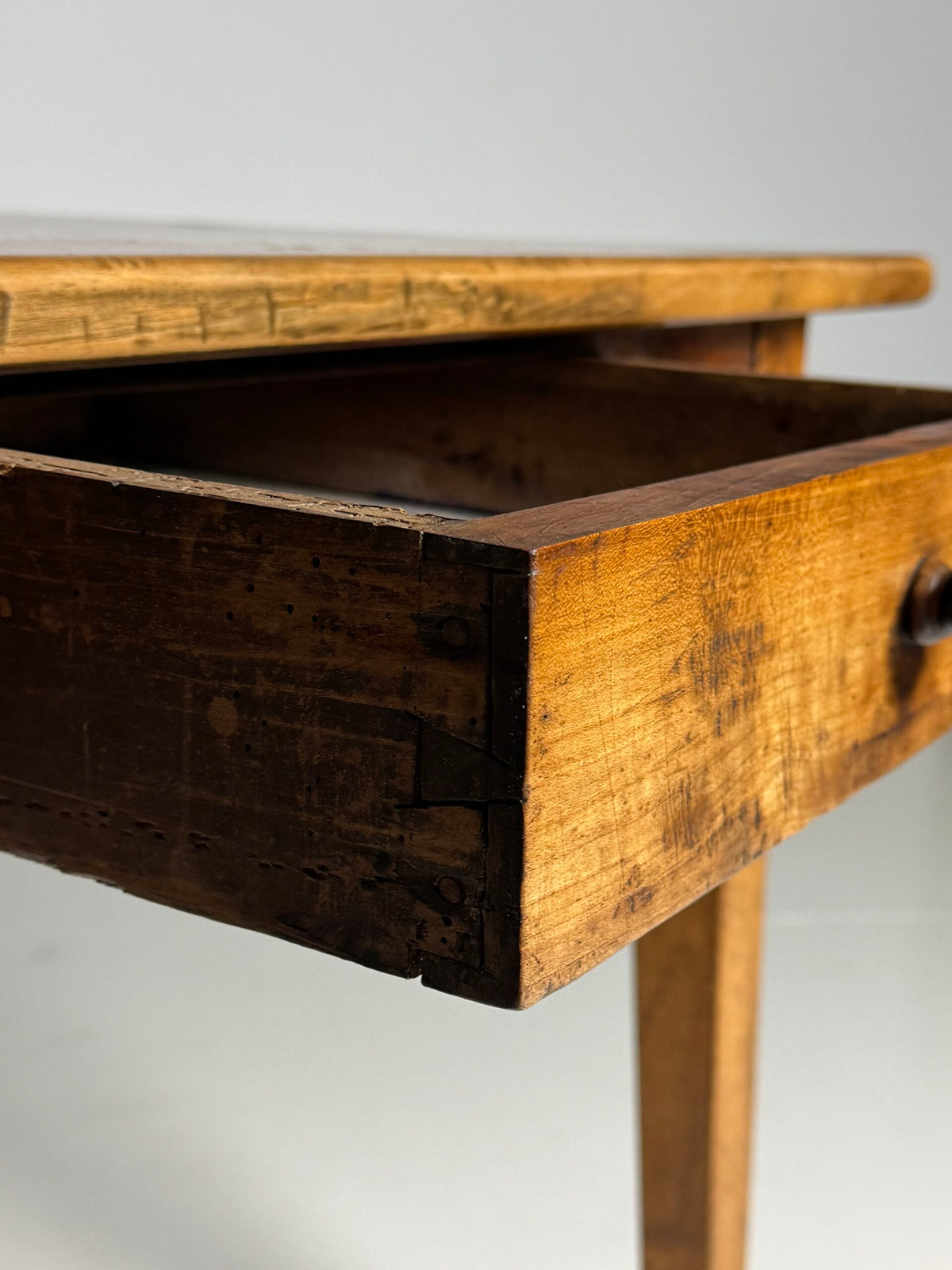 French Farmhouse Dining Table with End Drawers, Early 19th Century, photo 7