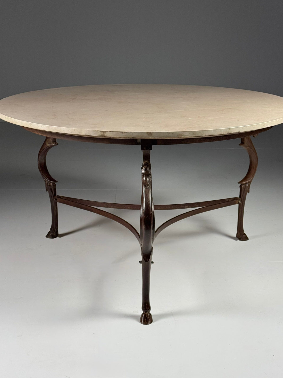 1970s Gilbert Poillerat Style Dining Table with Seahorses, photo 13