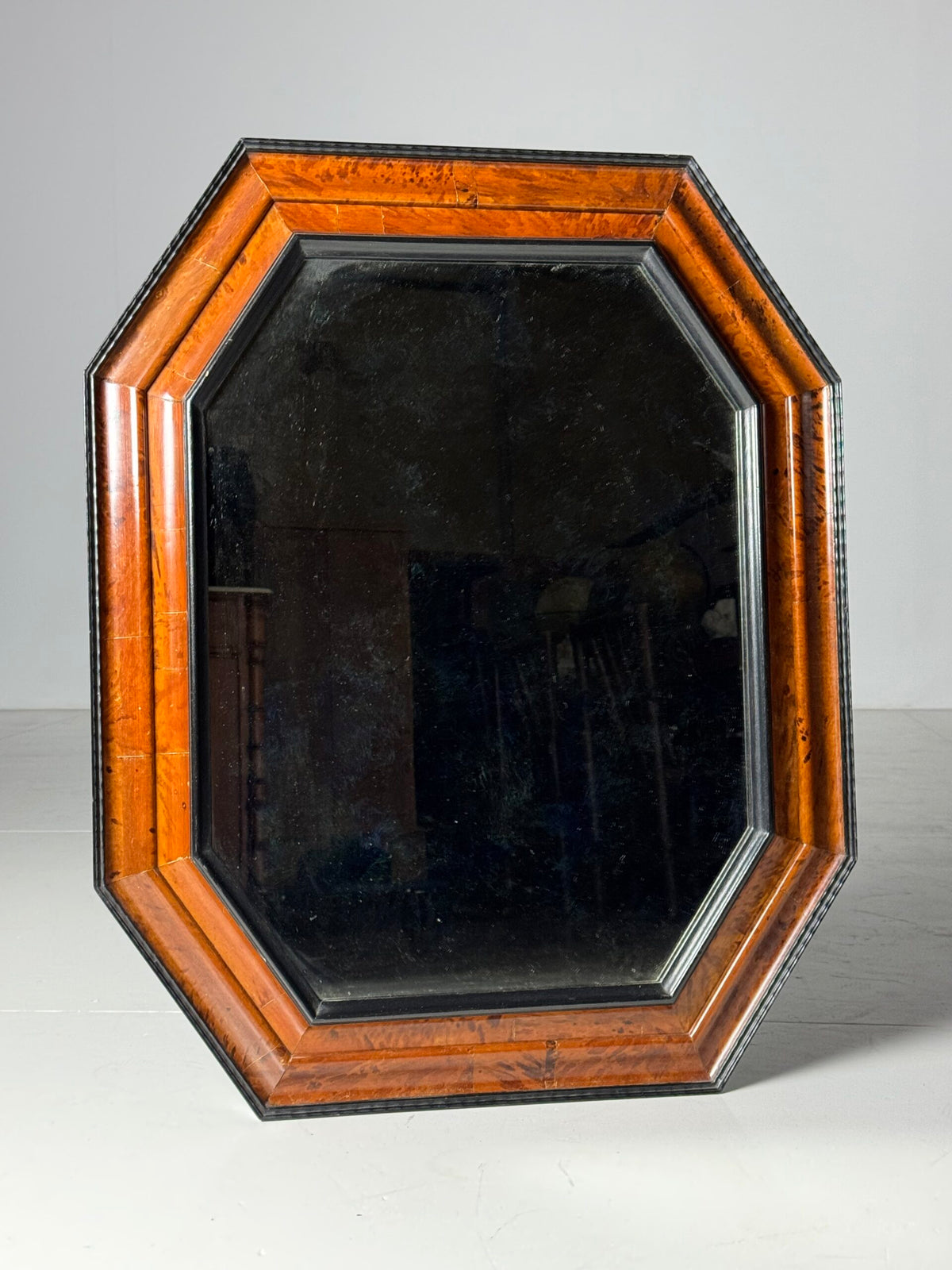 Dutch or Flemish Tortoiseshell Ripple Frame Mirror, Early 20th Century, photo 21