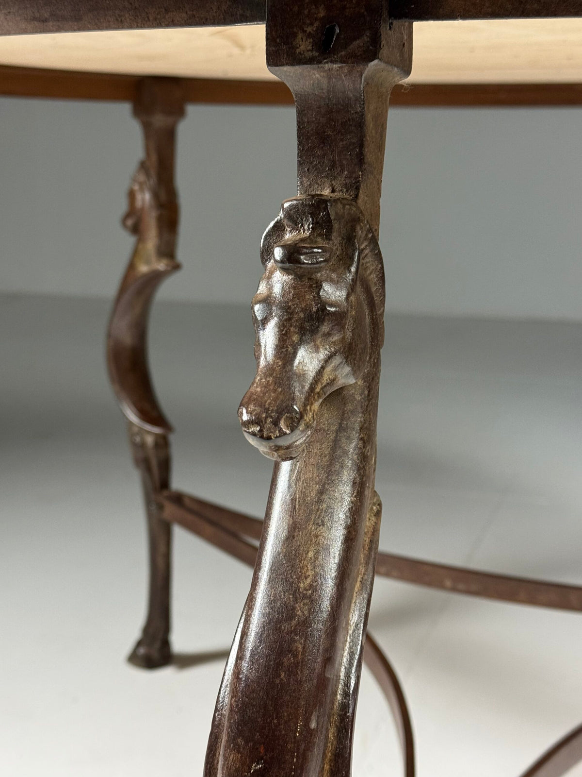 1970s Gilbert Poillerat Style Dining Table with Seahorses, photo 10