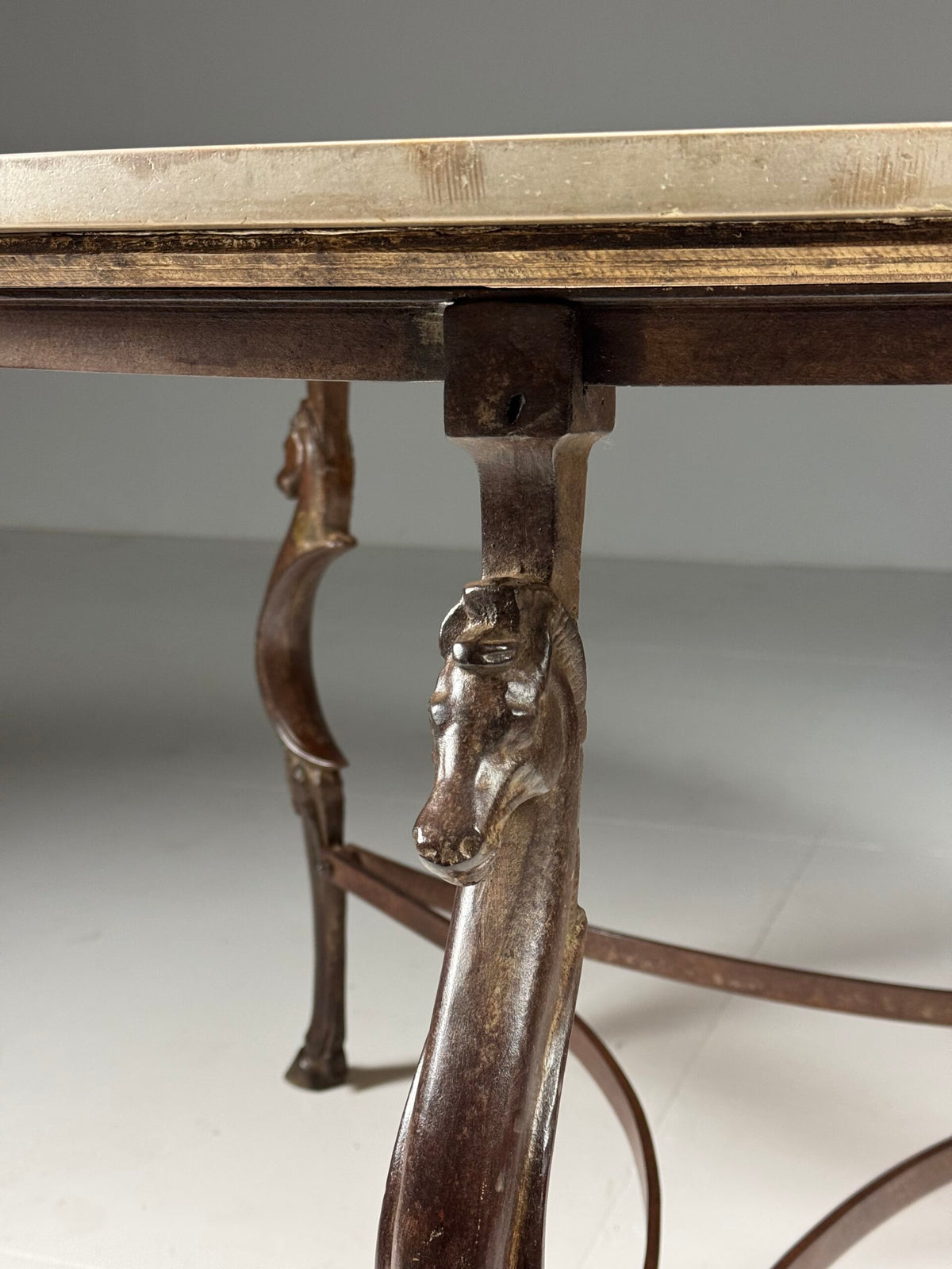 1970s Gilbert Poillerat Style Dining Table with Seahorses, photo 7