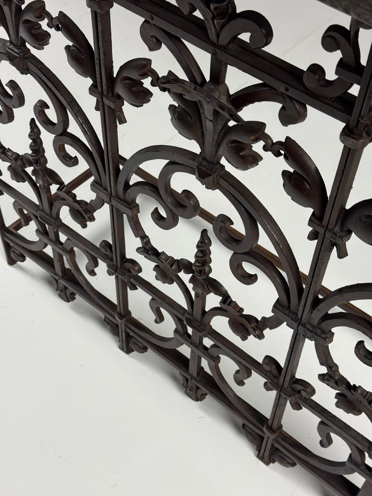 Belgian Cast Iron Console Table with Bluestone Top, photo 17