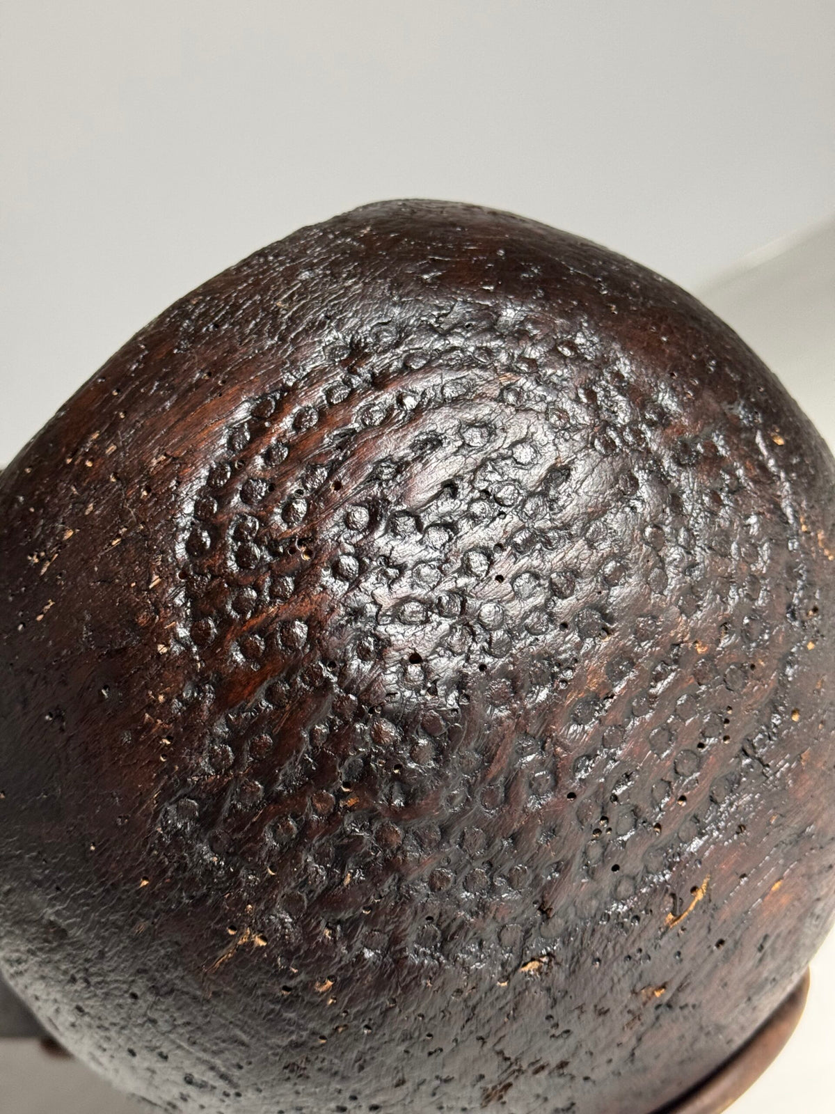 Pair of 18th Century Wooden Bowling Balls on Stand, photo 5