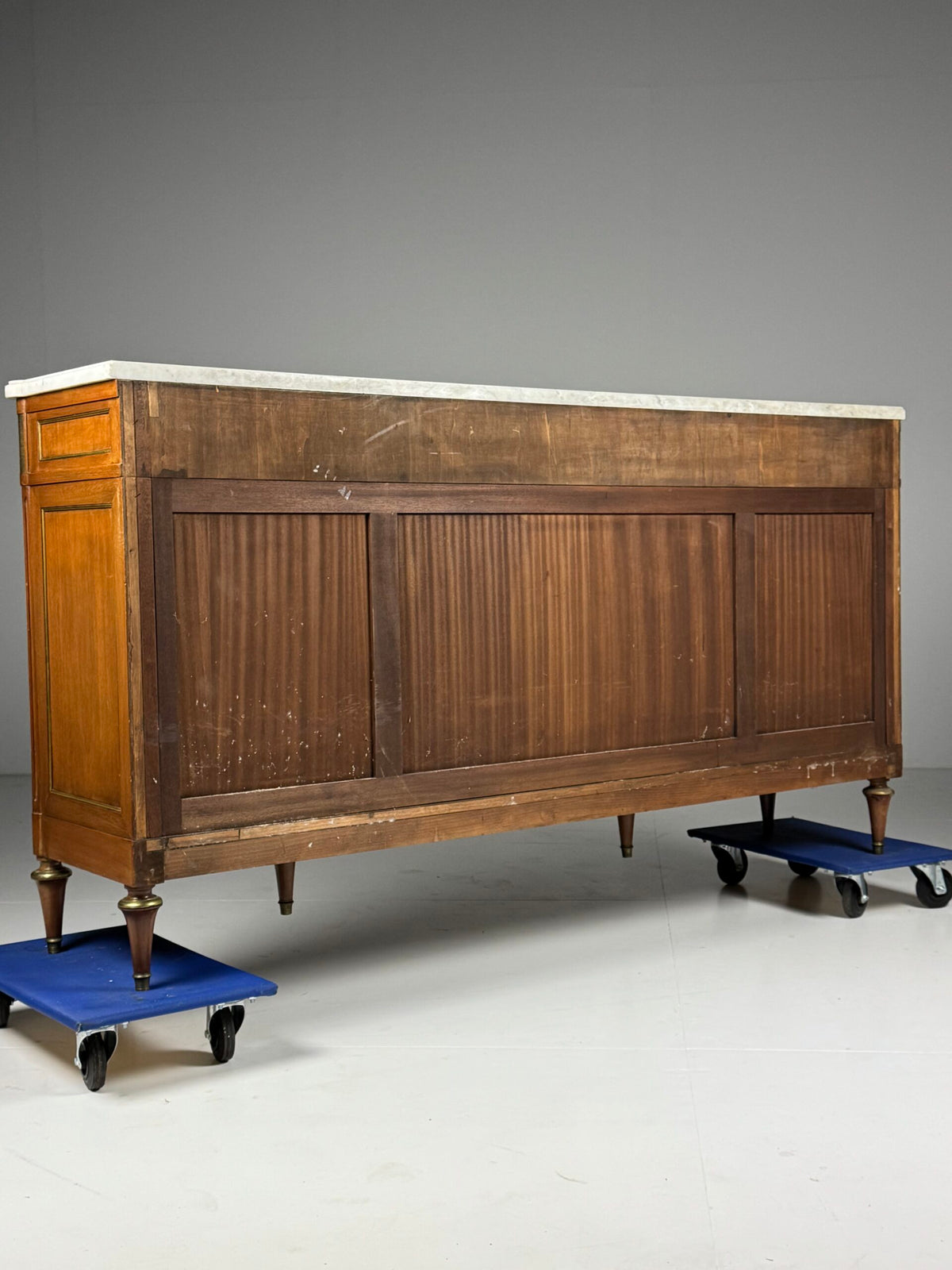French Louis XVI Style Mahogany Sideboard with Marble Top, photo 2