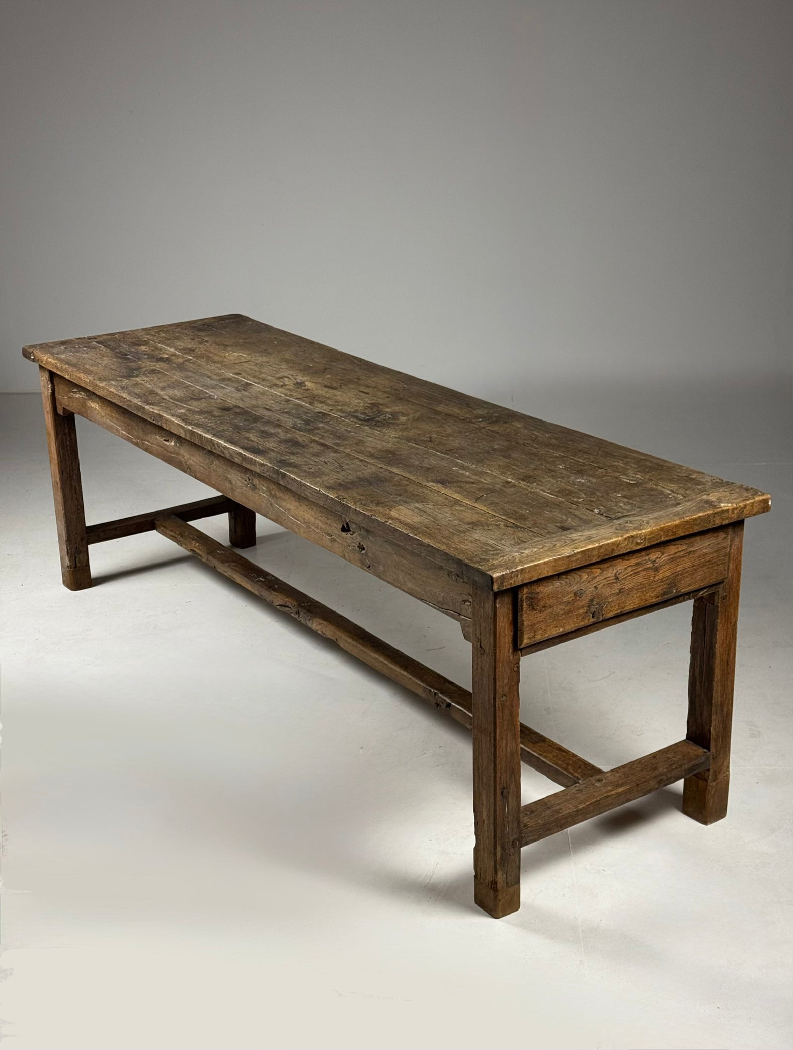 Table de ferme française, 239 cm, vers 1800