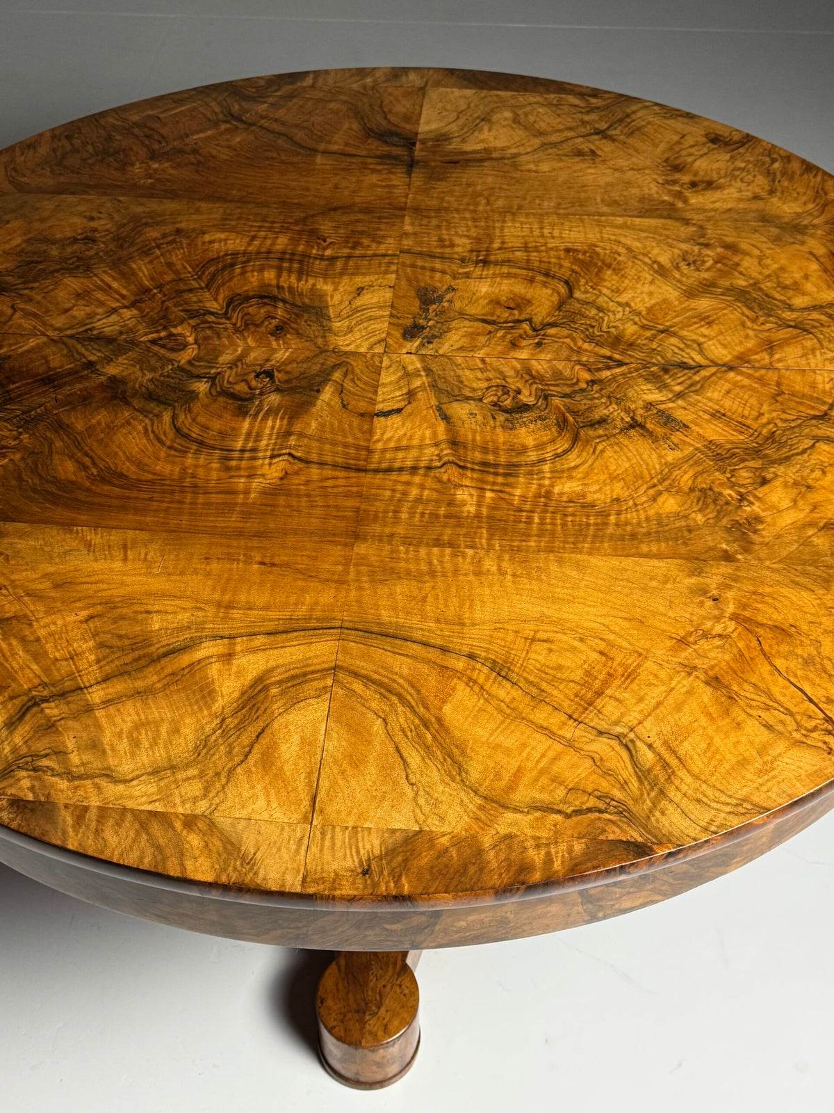 Biedermeier Walnut Center Table, Early 19th Century, photo 24