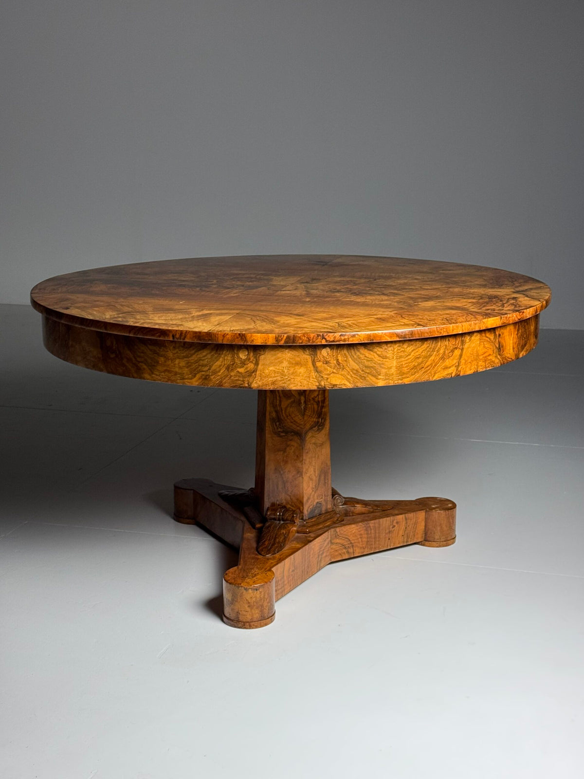 Biedermeier Walnut Center Table, Early 19th Century, photo 22
