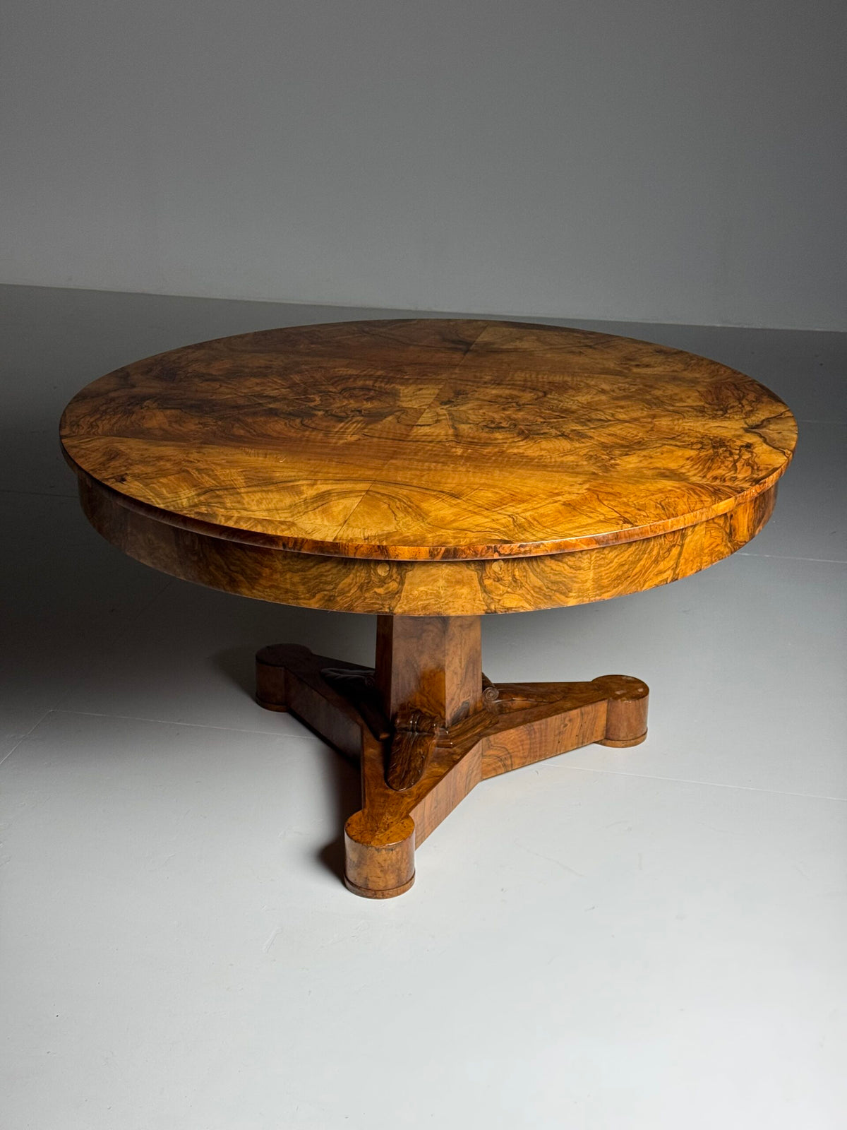 Biedermeier Walnut Center Table, Early 19th Century, photo 20