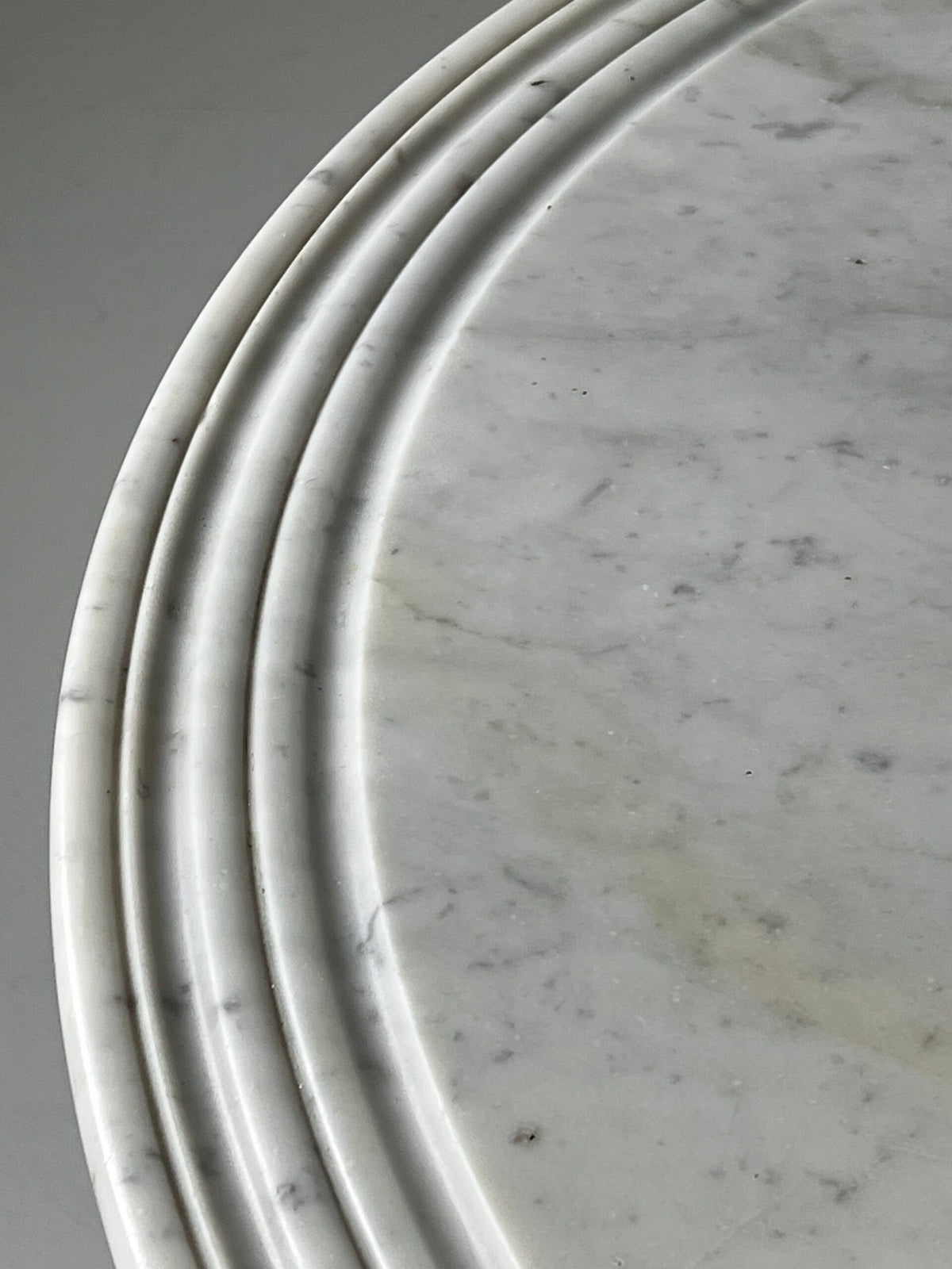 Black Lacquered Center Table with White Marble Top, Belgium c. 1900, photo 6