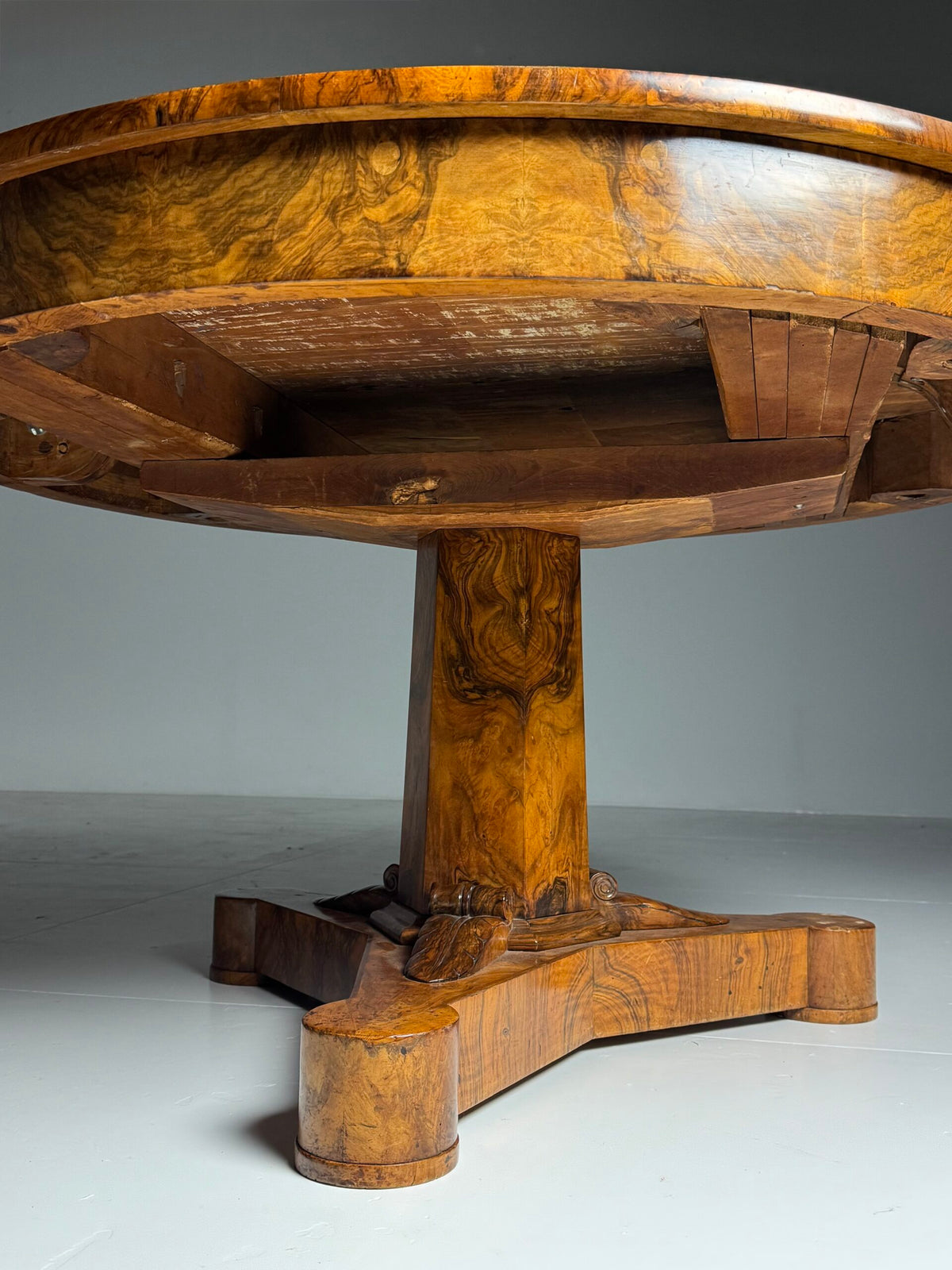 Biedermeier Walnut Center Table, Early 19th Century, photo 16
