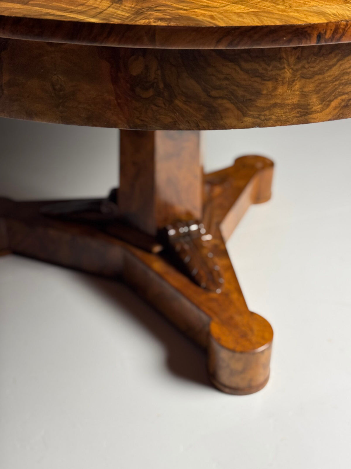 Biedermeier Walnut Center Table, Early 19th Century, photo 11