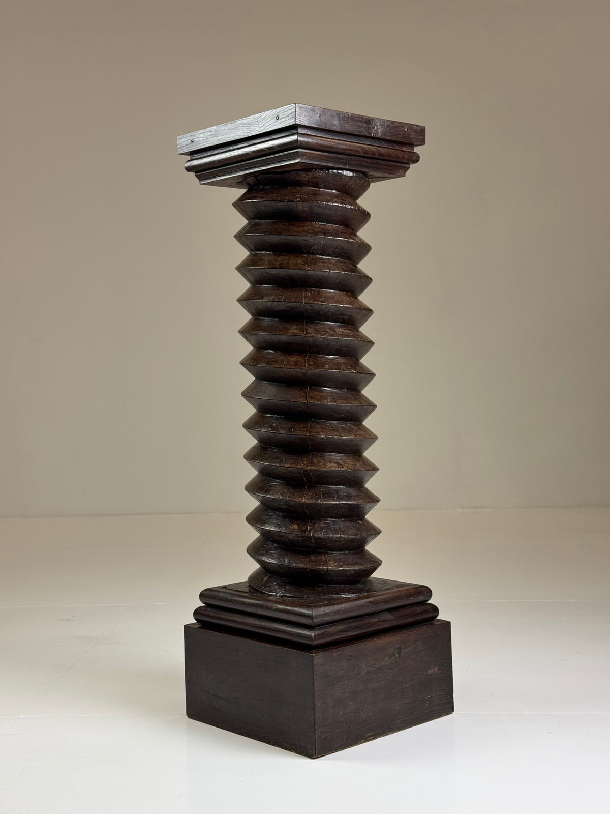 Heavy French Turned Column or Wine Press Screw, c. 1900, photo 2