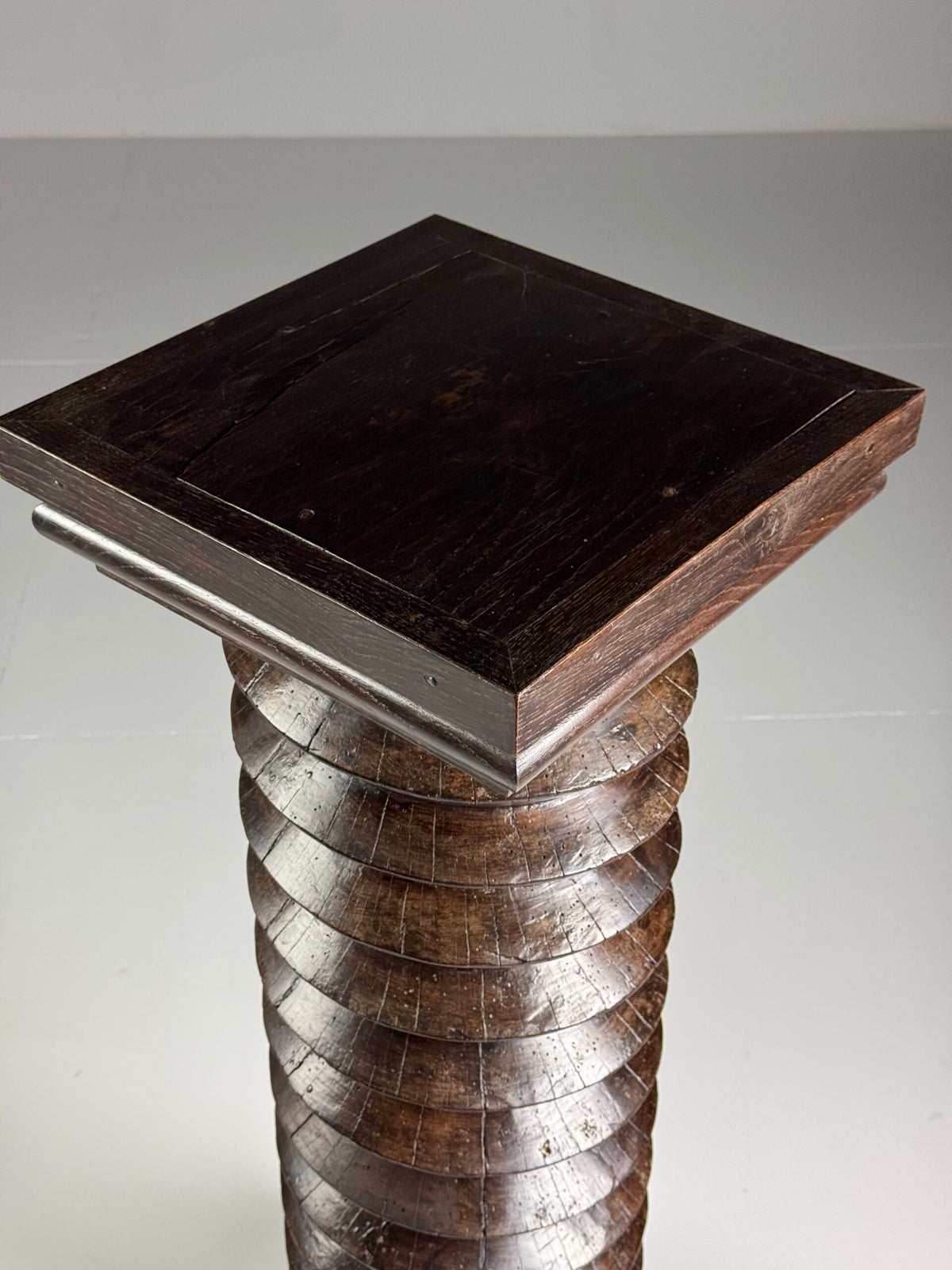 Heavy French Turned Column or Wine Press Screw, c. 1900, photo 4