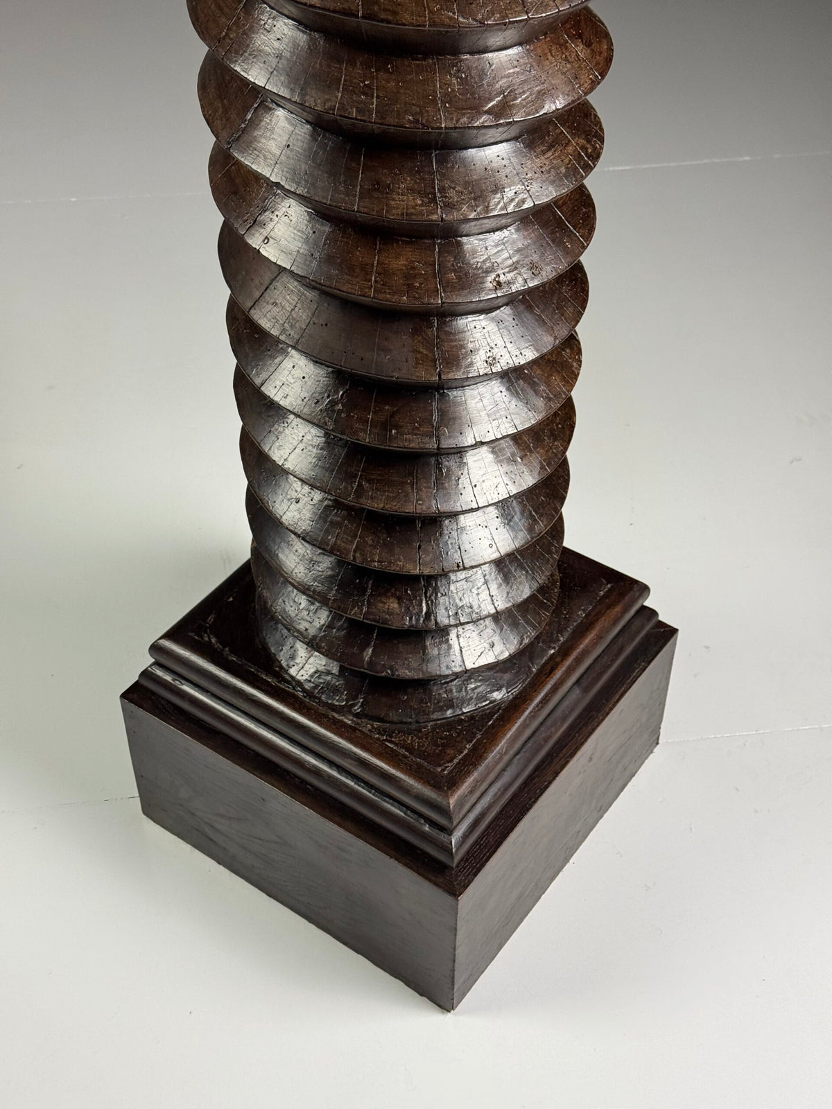 Heavy French Turned Column or Wine Press Screw, c. 1900, photo 7