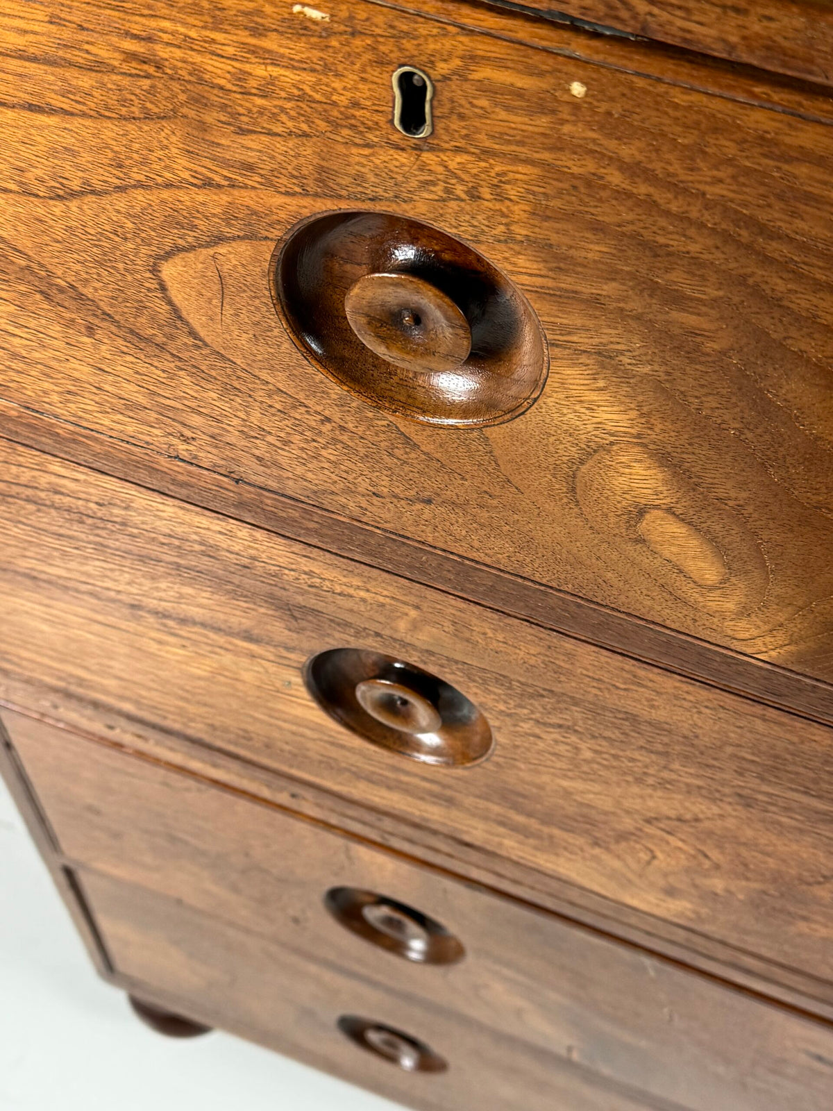 Anglo-Indian Teak Campaign Chest of Drawers, 19th Century, photo 23