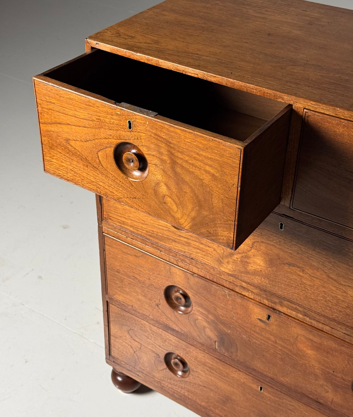 Anglo-Indian Teak Campaign Chest of Drawers, 19th Century, photo 2