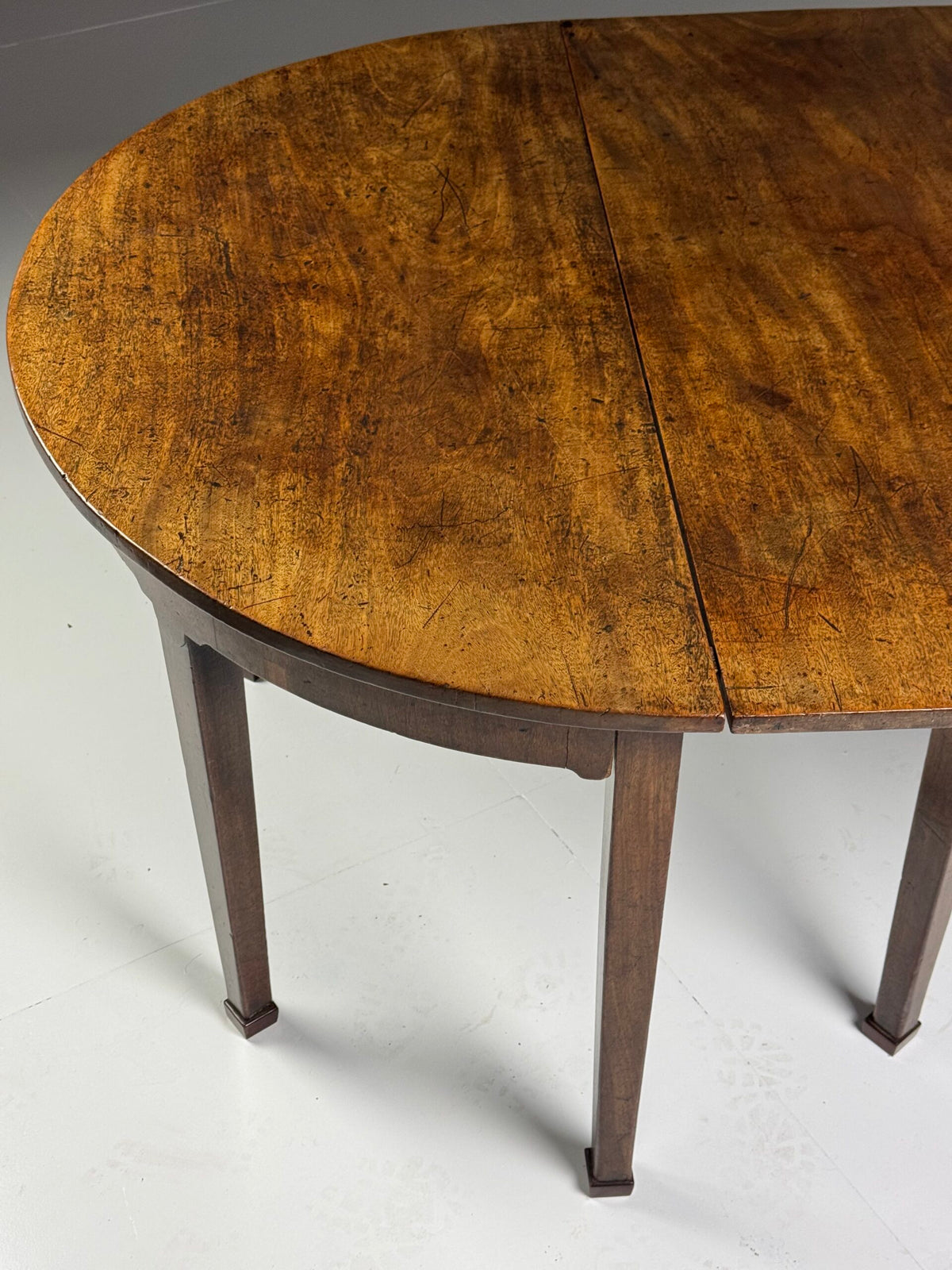 English Demi Lune Extending Dining Table, 19th Century, photo 14