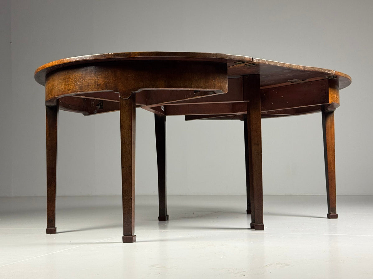 English Demi Lune Extending Dining Table, 19th Century, photo 19