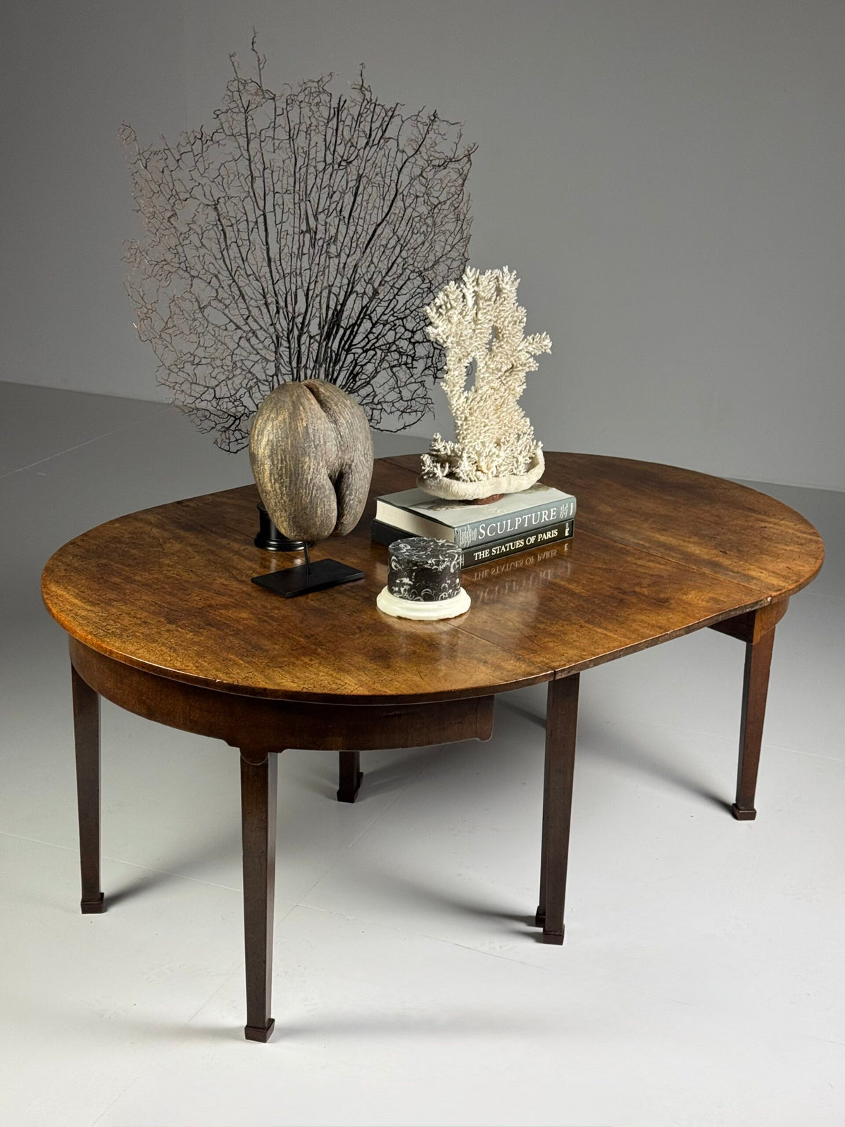 English Demi Lune Extending Dining Table, 19th Century, photo 21