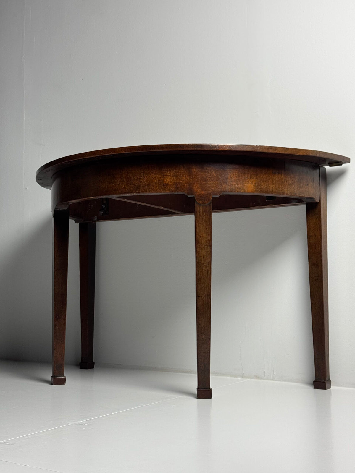 English Demi Lune Extending Dining Table, 19th Century, photo 24