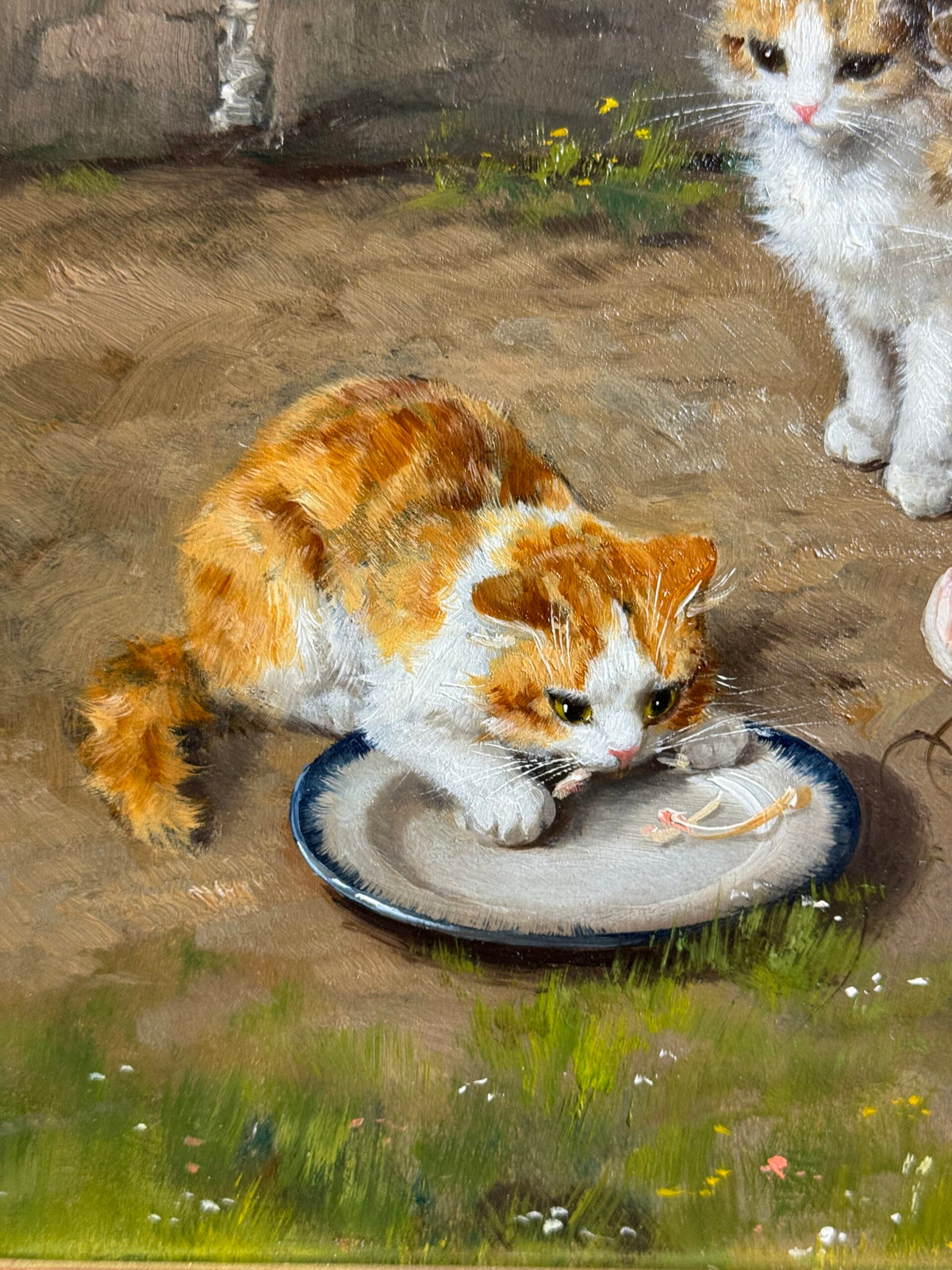 Oil Painting of Playing Kittens by Alfred Arthur Brunel de Neuville, photo 7