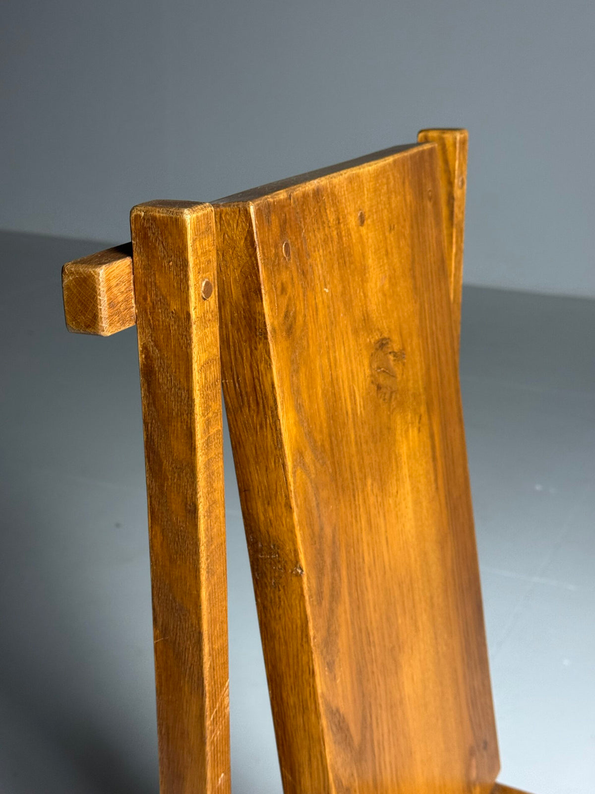 Set of Four Gerrit Rietveld Style Oak Dining Chairs, 1970s, photo 24