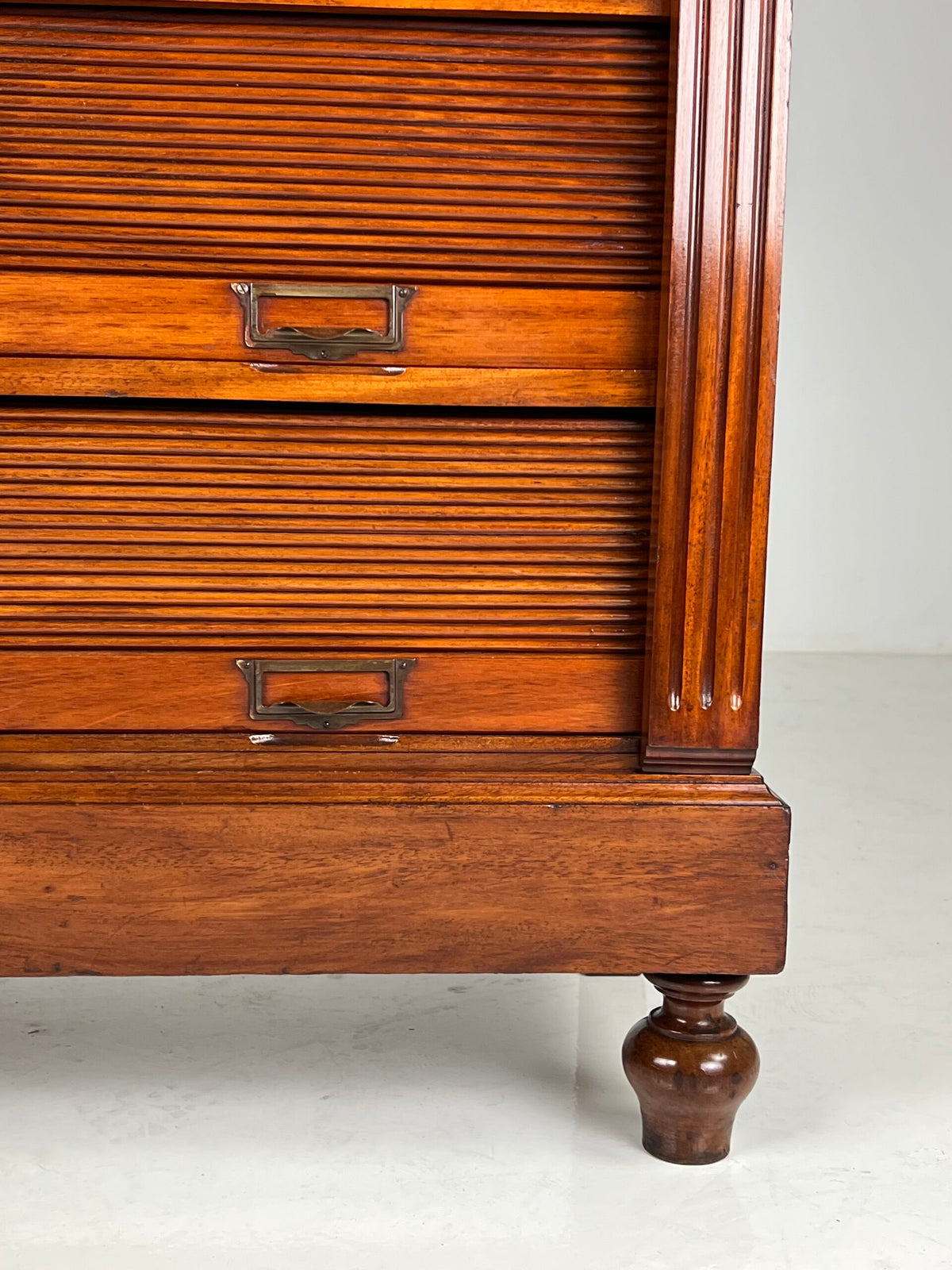 Mahogany Filing Cabinet with Roller Shutters, Belgium, Early 20th Century, photo 17