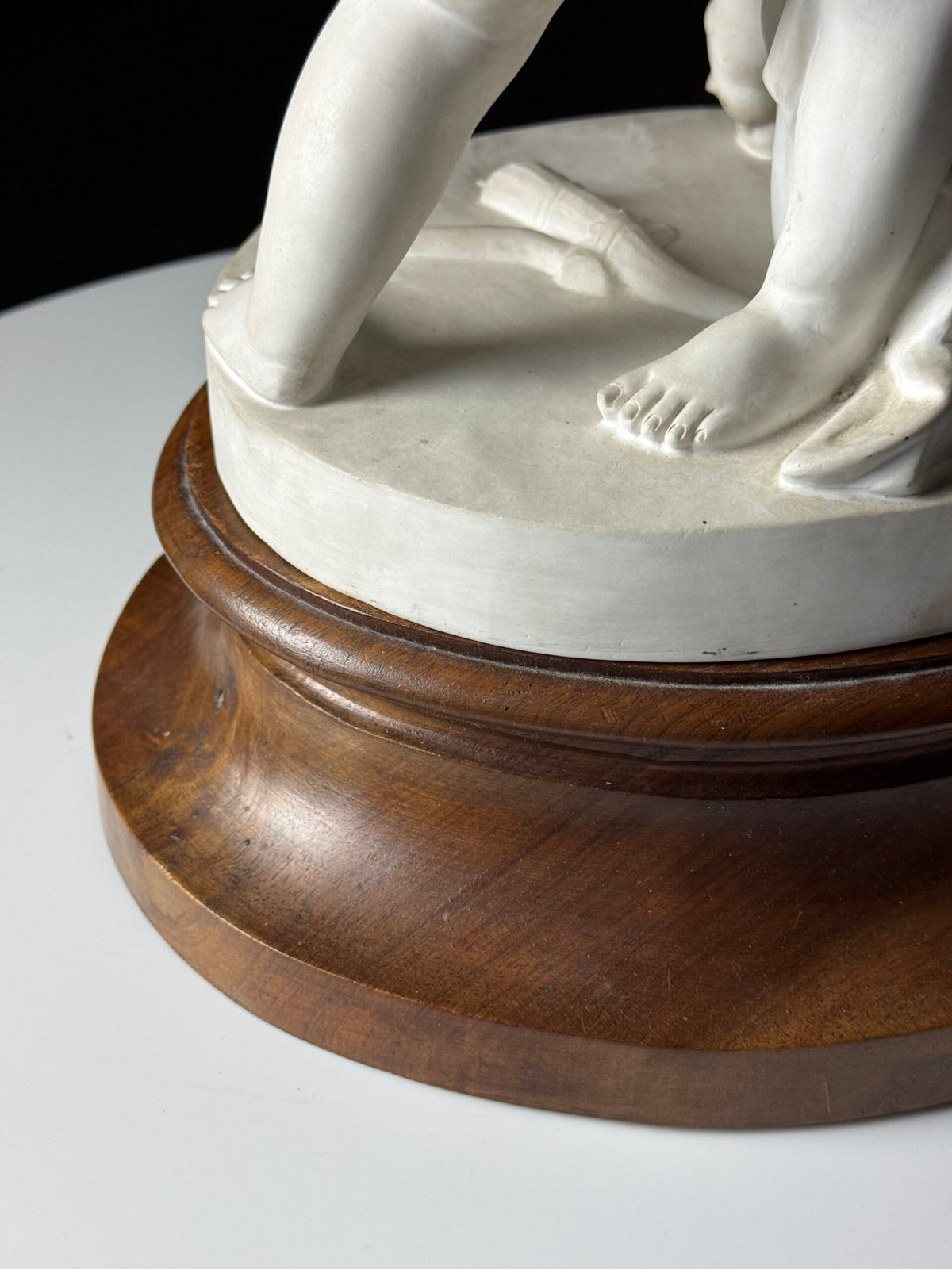 Biscuit Porcelain Sculpture of Two Putti After Falconet, c. 1920, photo 11