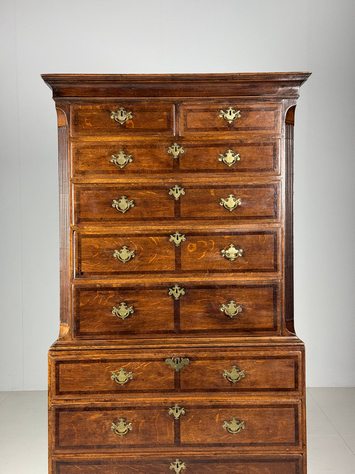 English Oak Tallboy Chest on Chest, c. 1800, photo 28