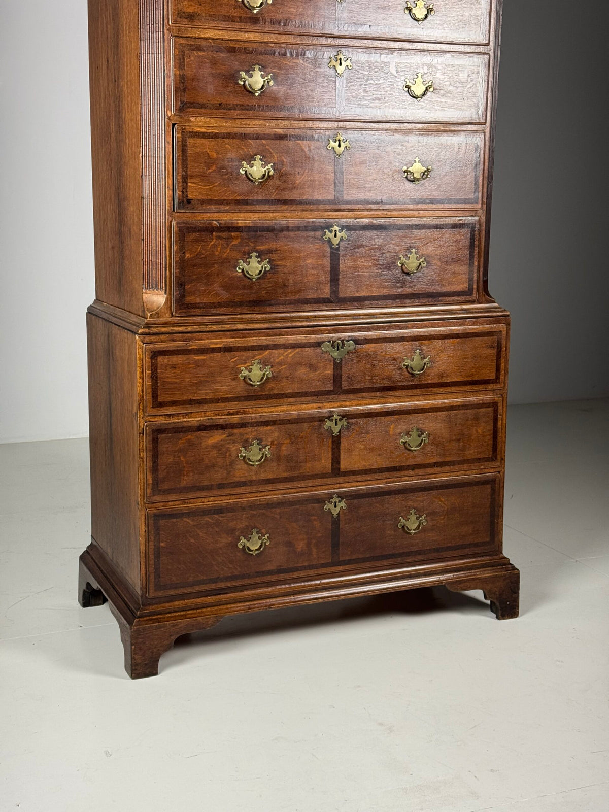 English Oak Tallboy Chest on Chest, c. 1800, photo 27