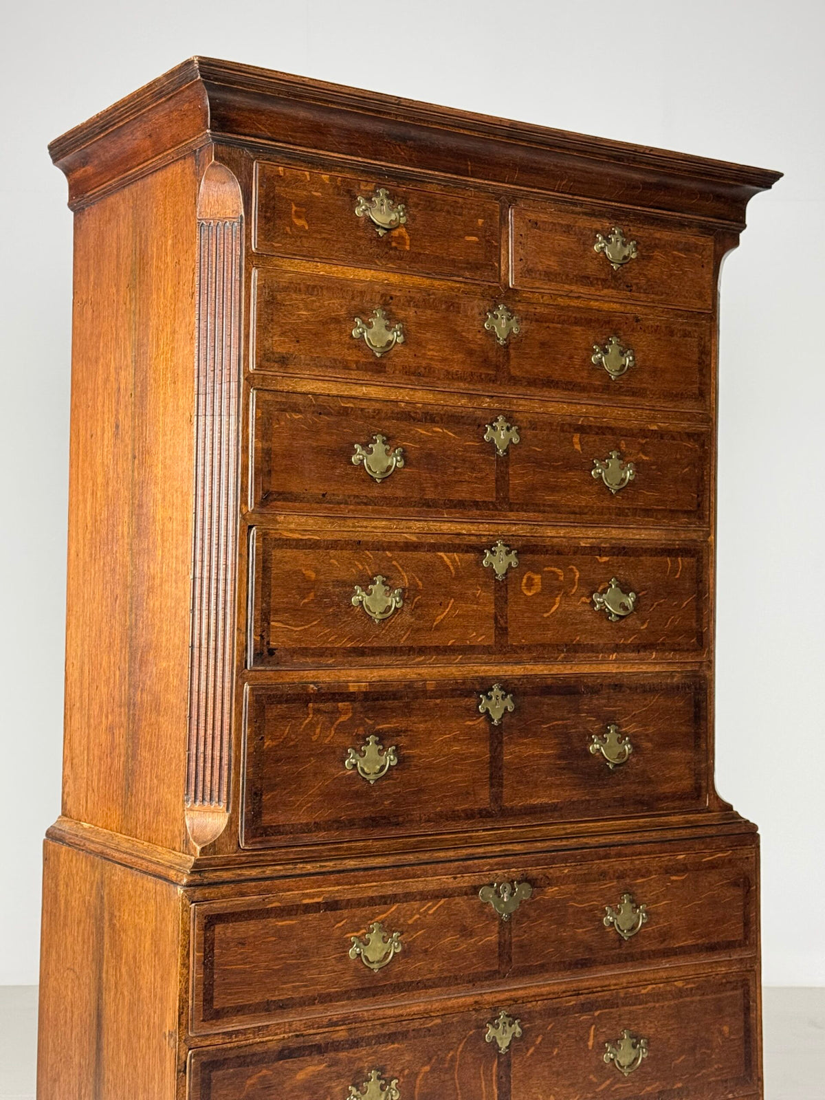 English Oak Tallboy Chest on Chest, c. 1800, photo 12