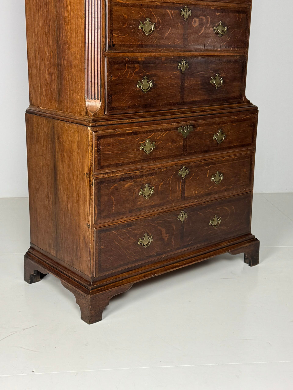 English Oak Tallboy Chest on Chest, c. 1800, photo 7