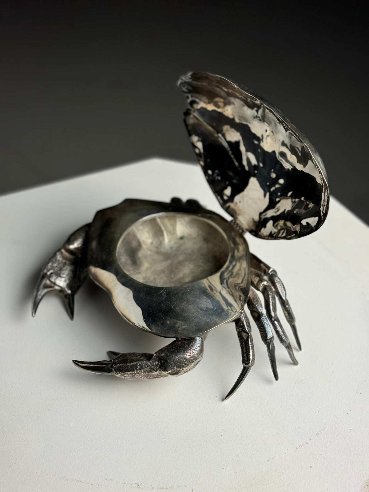 Silver Plated Crab in the Style of Franco Lapini, Spain c. 1960, photo 3