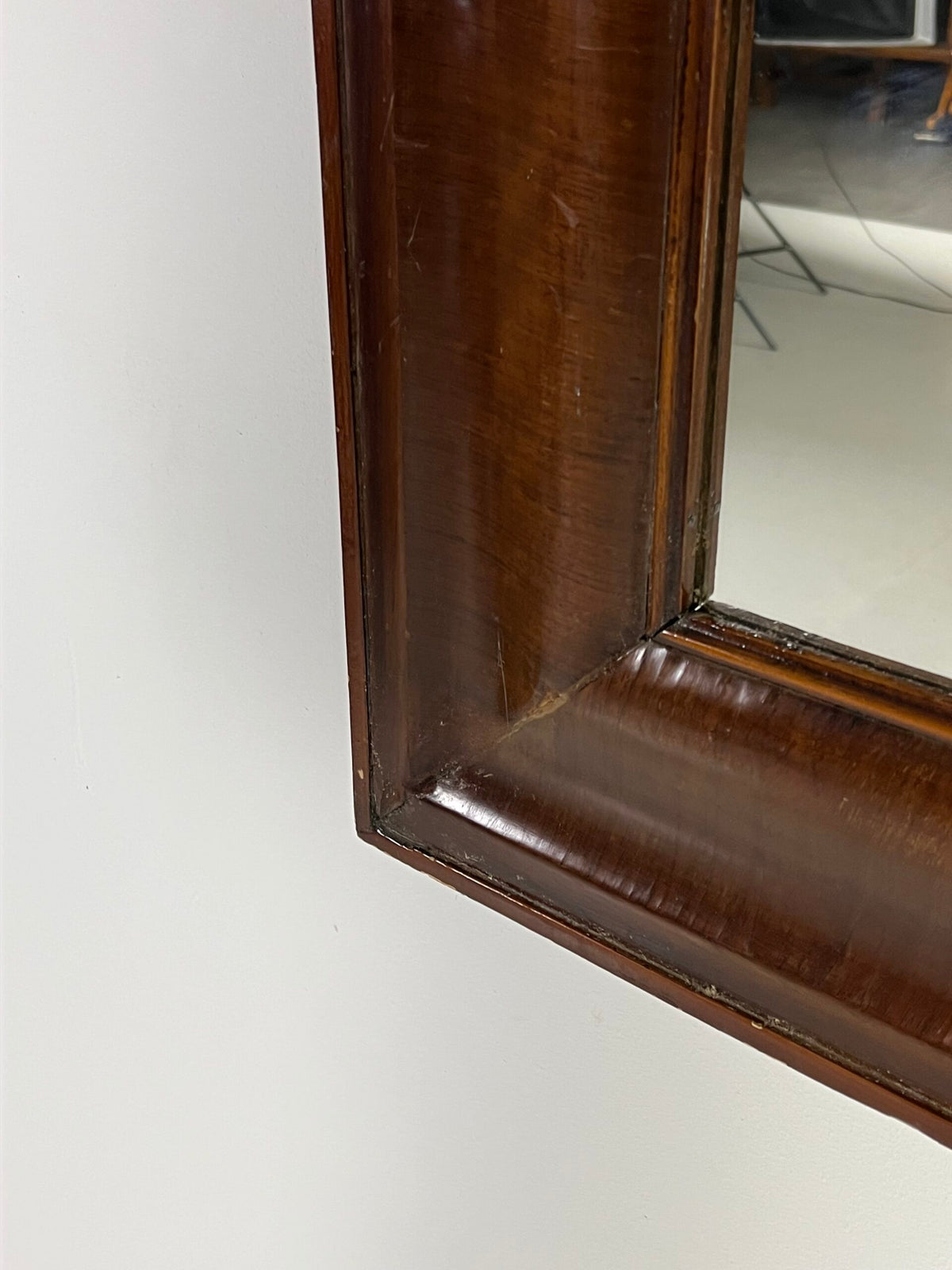 Dutch Mirror with Veneered Wide Frame, 19th Century, photo 6