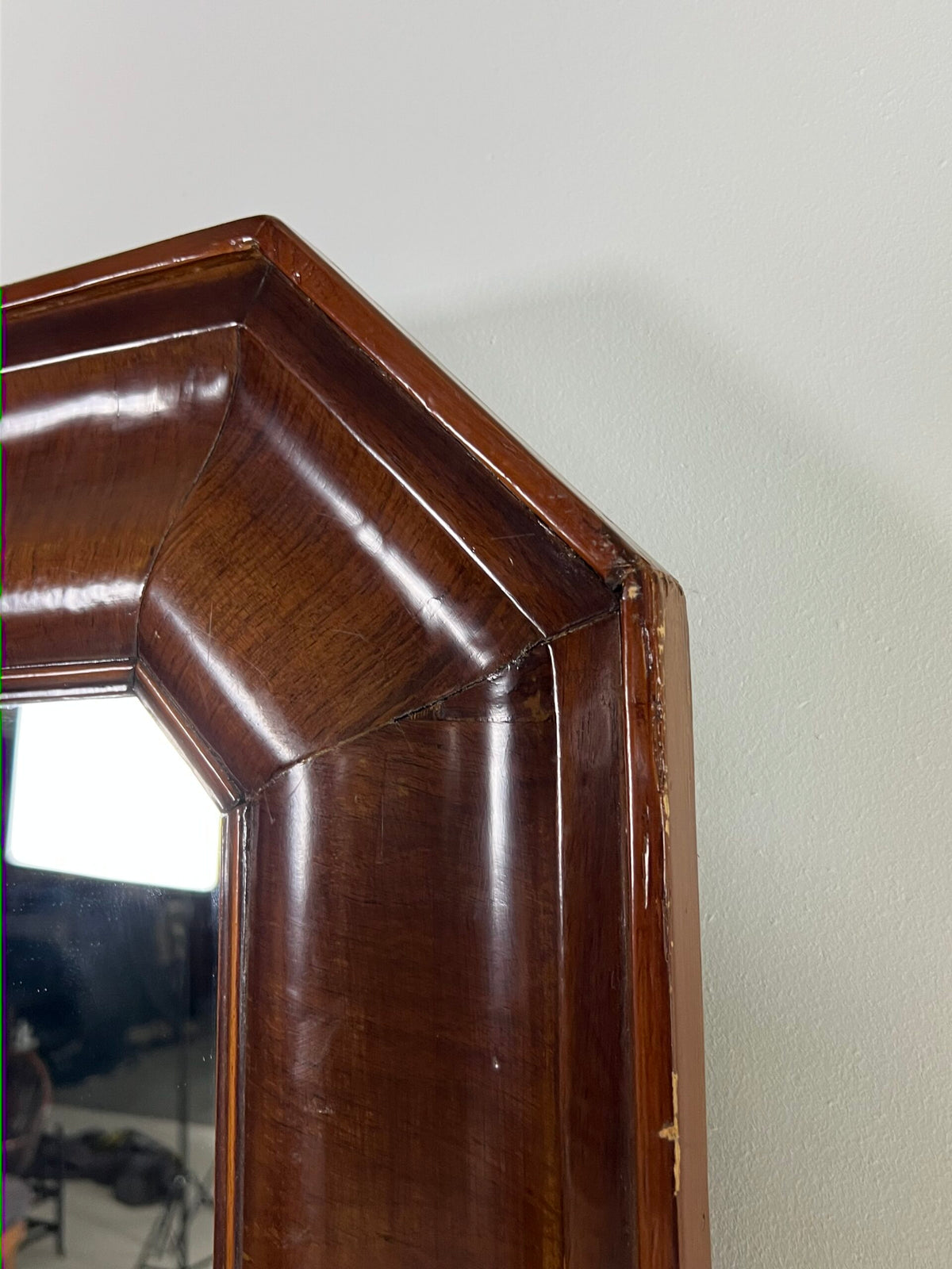 Dutch Mirror with Veneered Wide Frame, 19th Century, photo 8